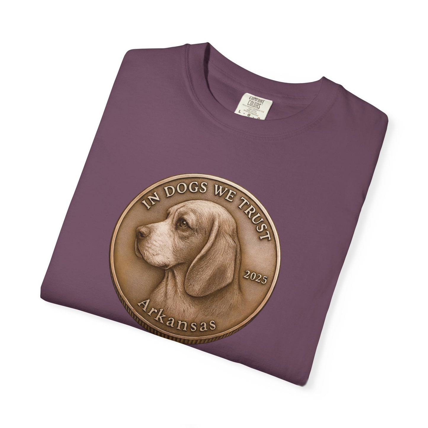 Arkansas State Coin T-Shirt Collection - Proud Dog Breed Illustrations