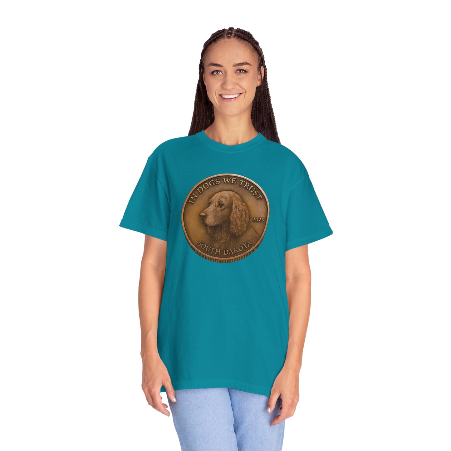 South Dakota State Coin T-Shirt Collection - Proud Dog Breed Illustrations