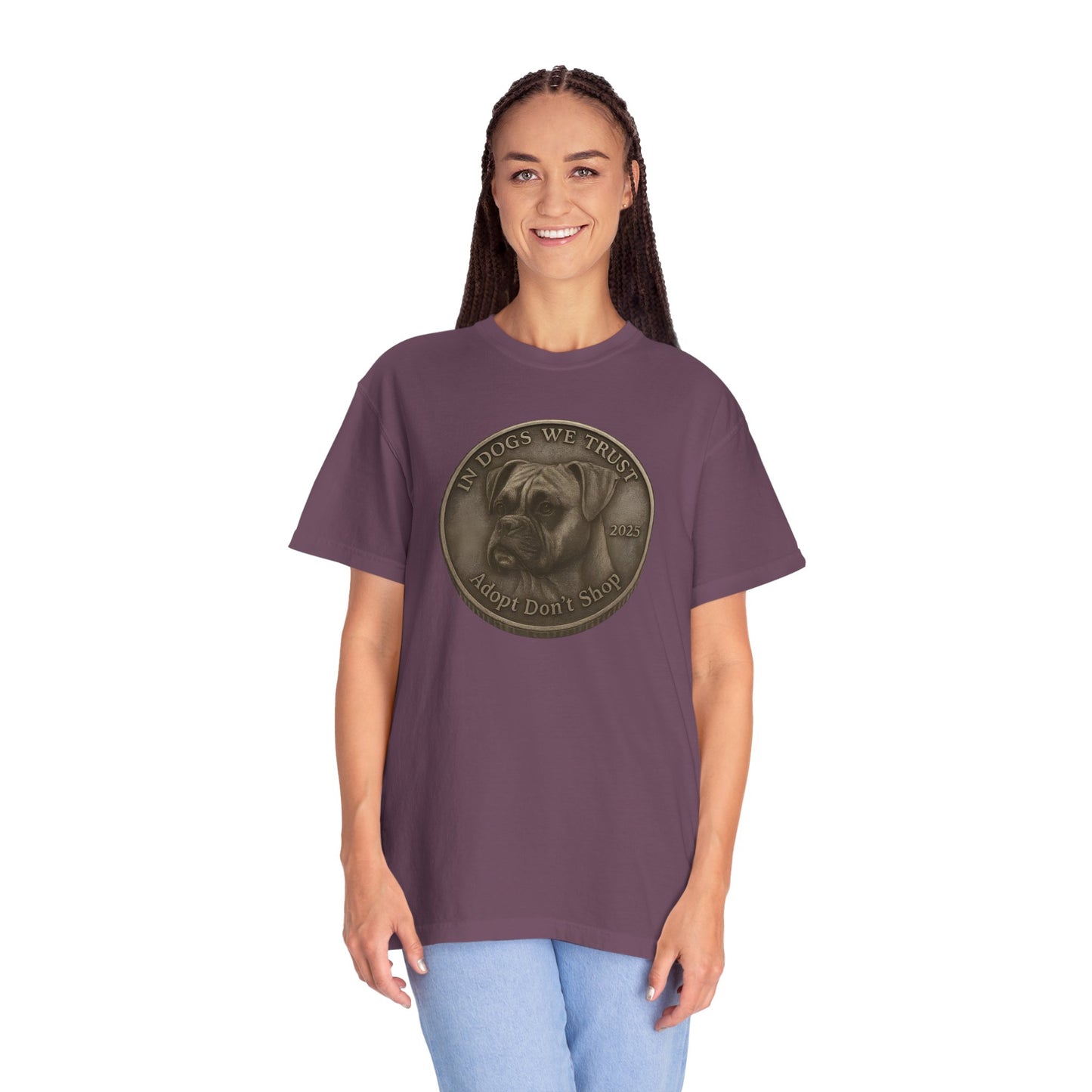 Adopt Don't Shop State Coin T-Shirt Collection - Proud Dog Breed Illustrations