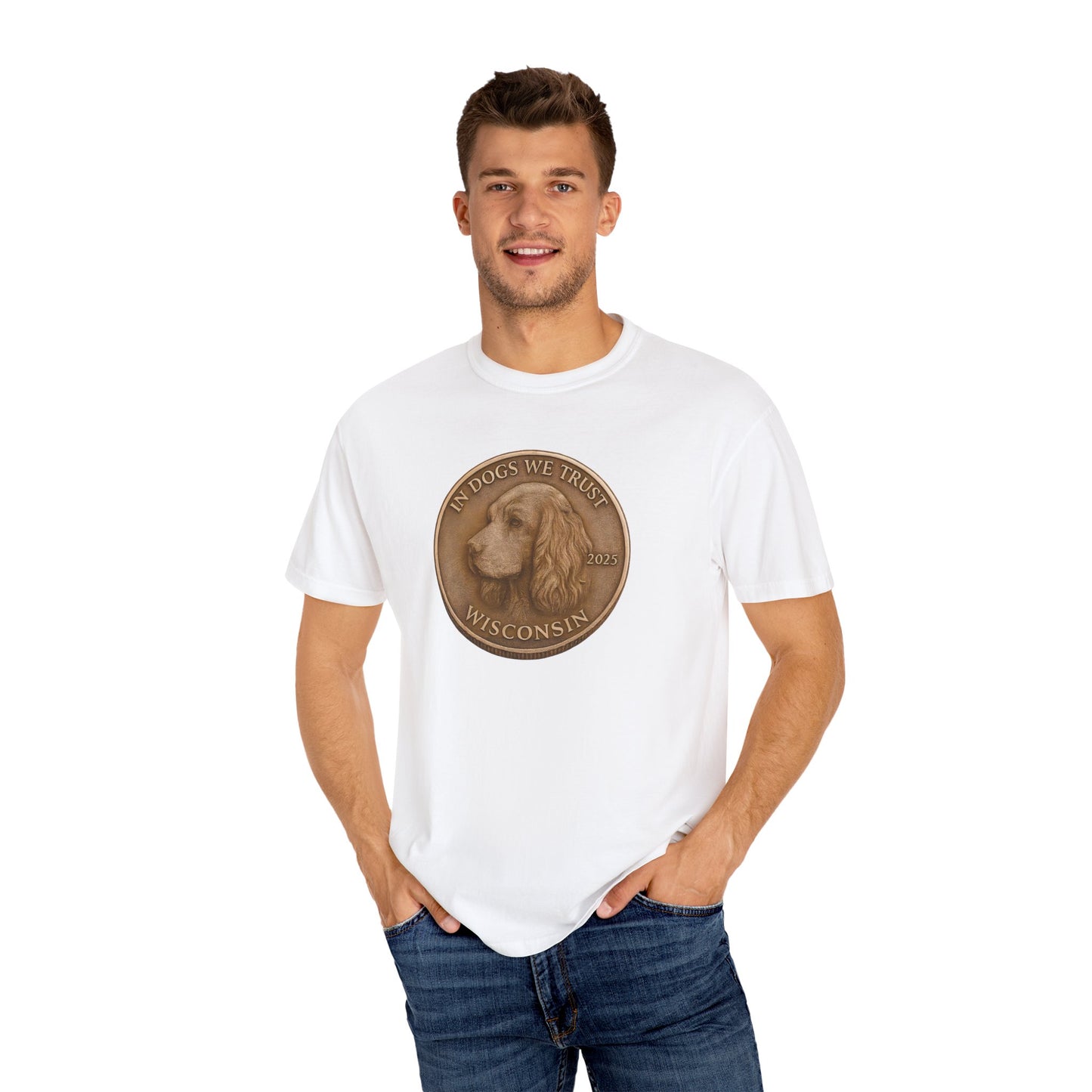 Wisconsin State Coin T-Shirt Collection - Proud Dog Breed Illustrations