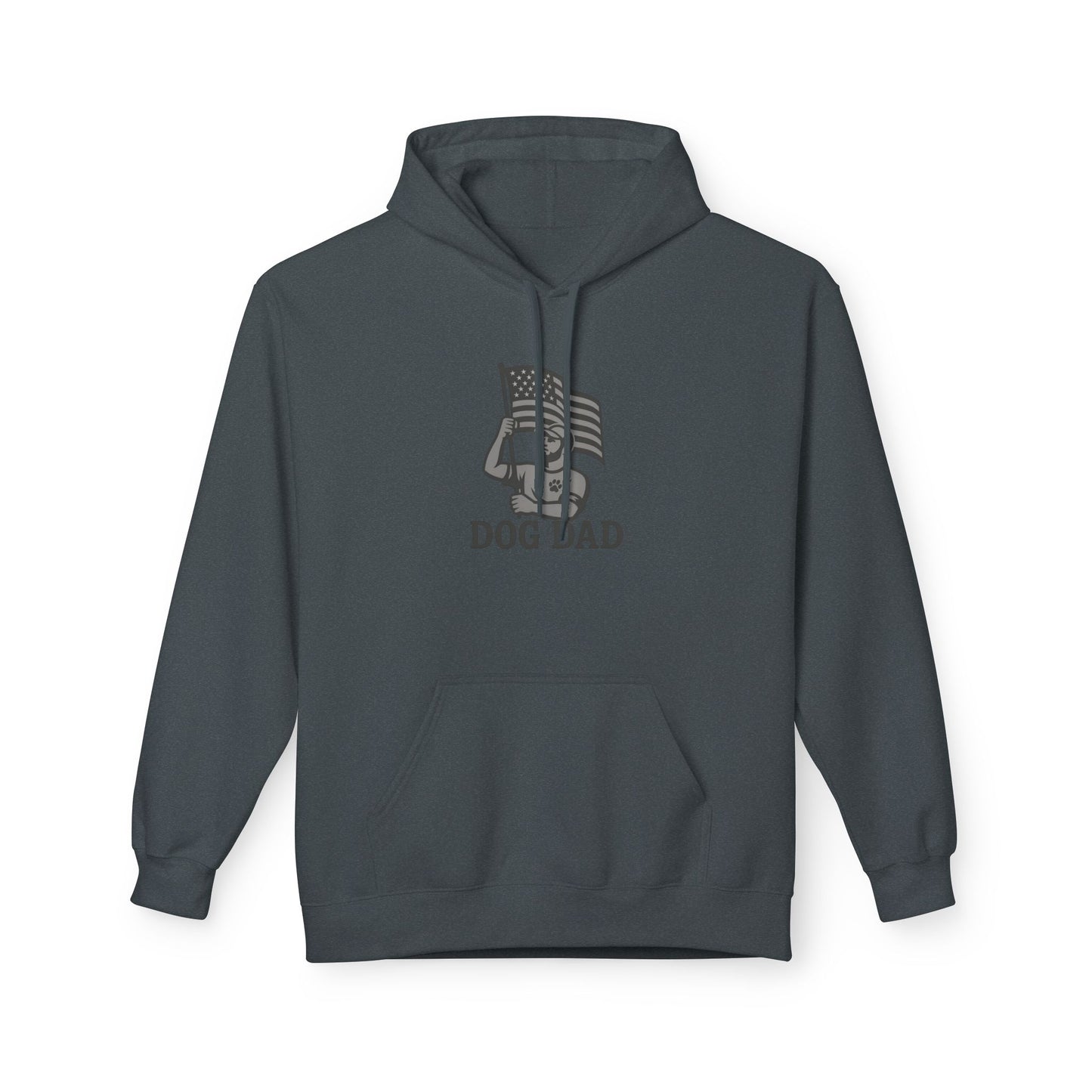 Dog Dad Fleece Hoodie, Unisex Softstyle Hooded Sweatshirt, Perfect Gift for Dog Lovers, Comfortable and Stylish
