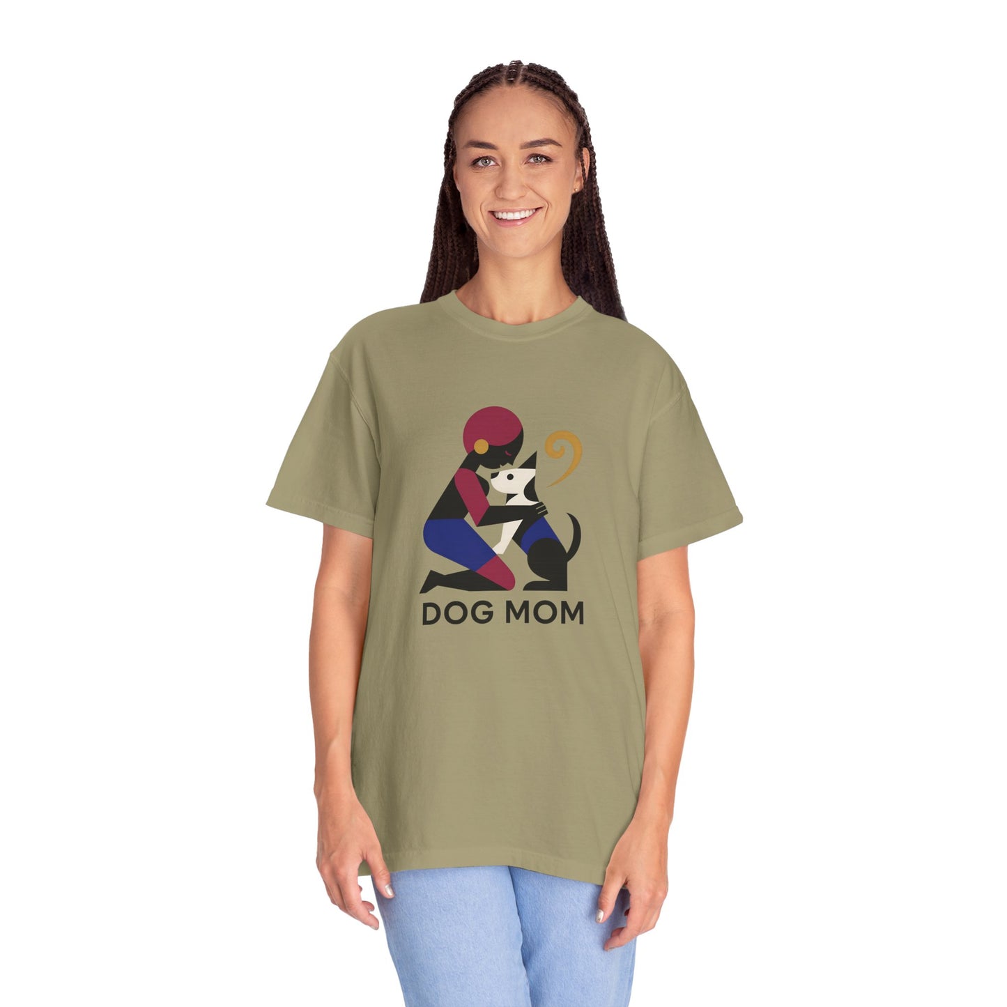 Dog Mom Unisex Garment-Dyed T-Shirt – Perfect Gift for Pet Lovers