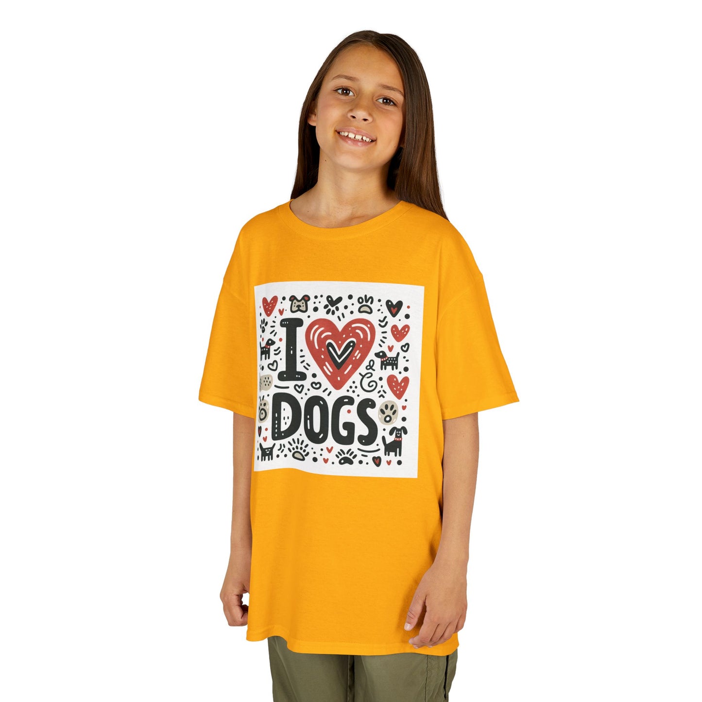 Kids Tee - Kids Love Dogs Design