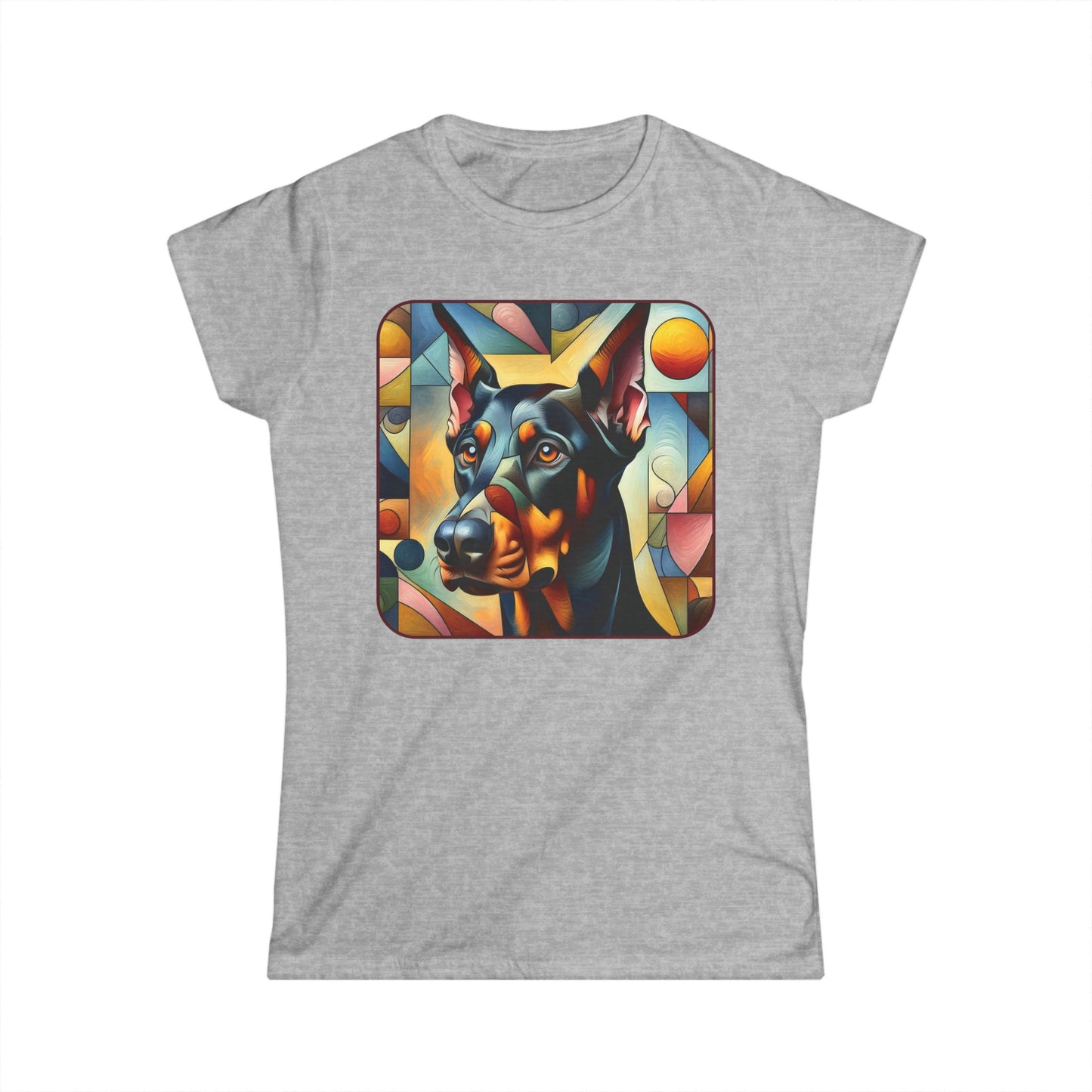 Women's Tee - Doberman Pincher Petcasso Graphic Print
