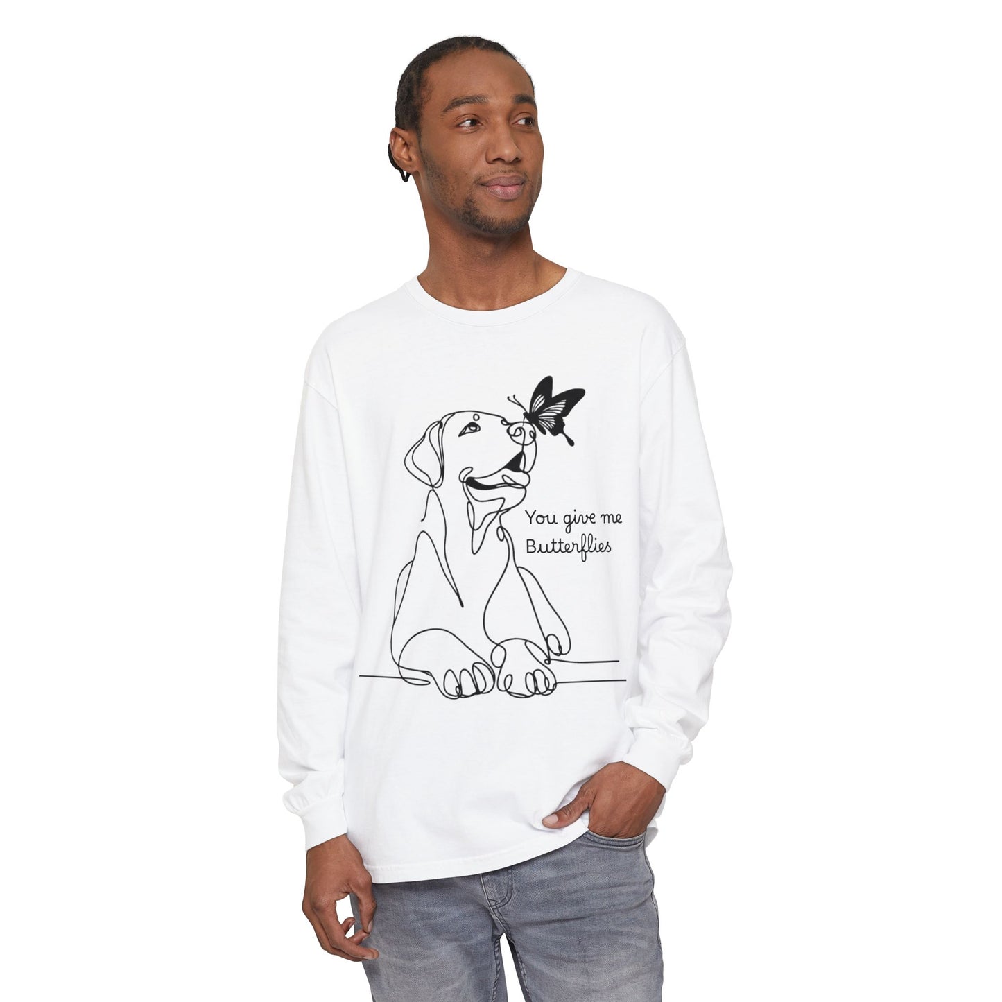 You Give Me Butterflies Dog Long Sleeve T-Shirt