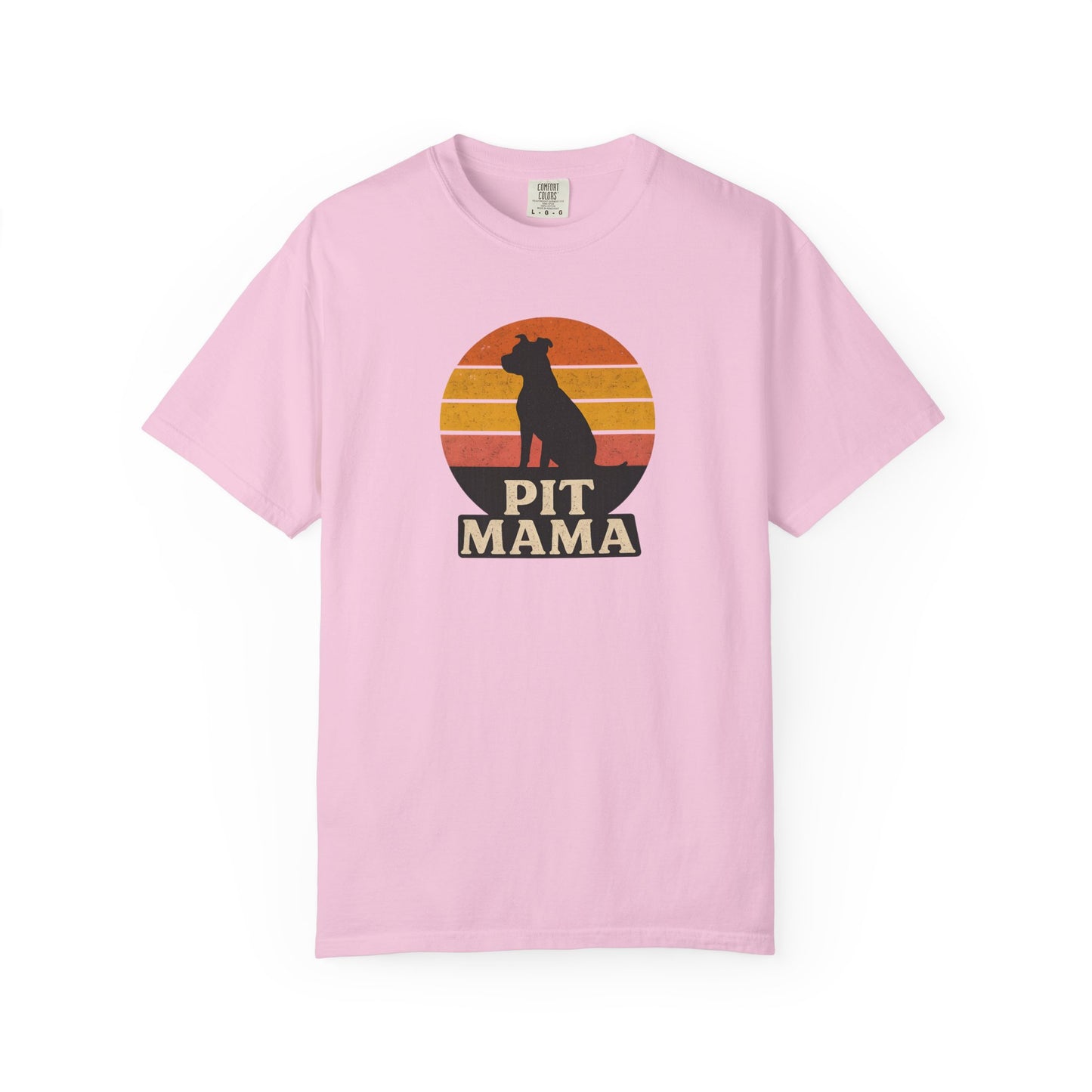 PIT MAMA Unisex Garment-Dyed T-Shirt, Dog Lover Gift, Pet Mom Apparel, Casual Tee, Perfect for Everyday Wear