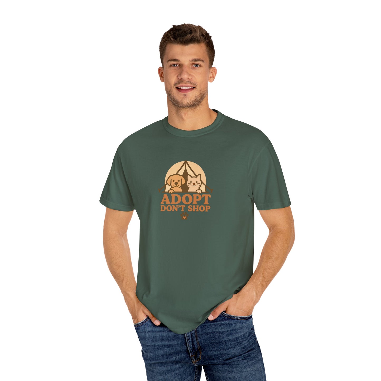 Adopt Don't Shop T-Shirt, Eco-Friendly Tee, Animal Rescue Shirt, Casual Wear, Gift for Pet Lovers, Perfect for Adoption Events
