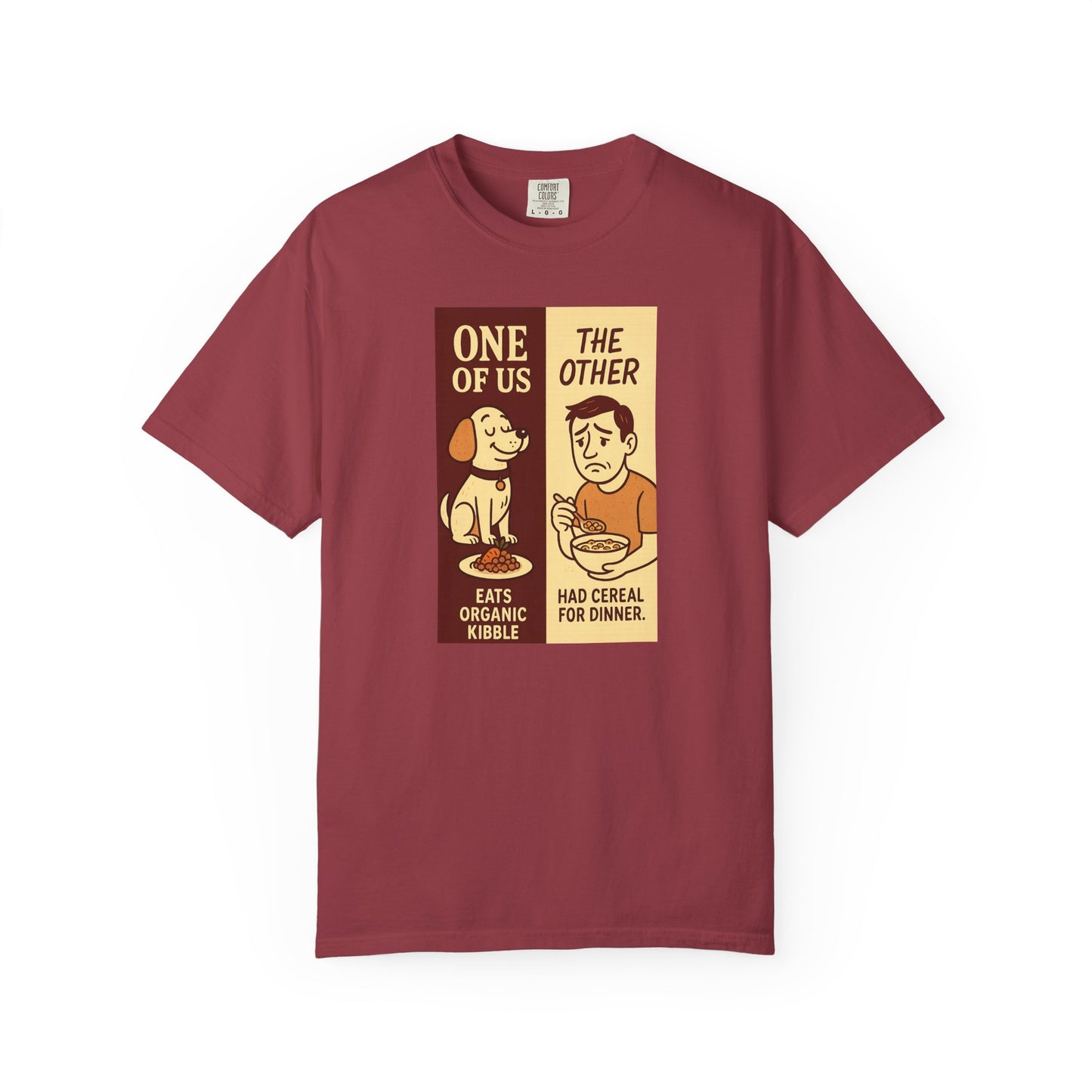 Organic Kibble T-Shirt, Funny Pet Lover Tee, Casual Unisex Apparel, Dog and Cat Humor, Gift for Animal Lovers