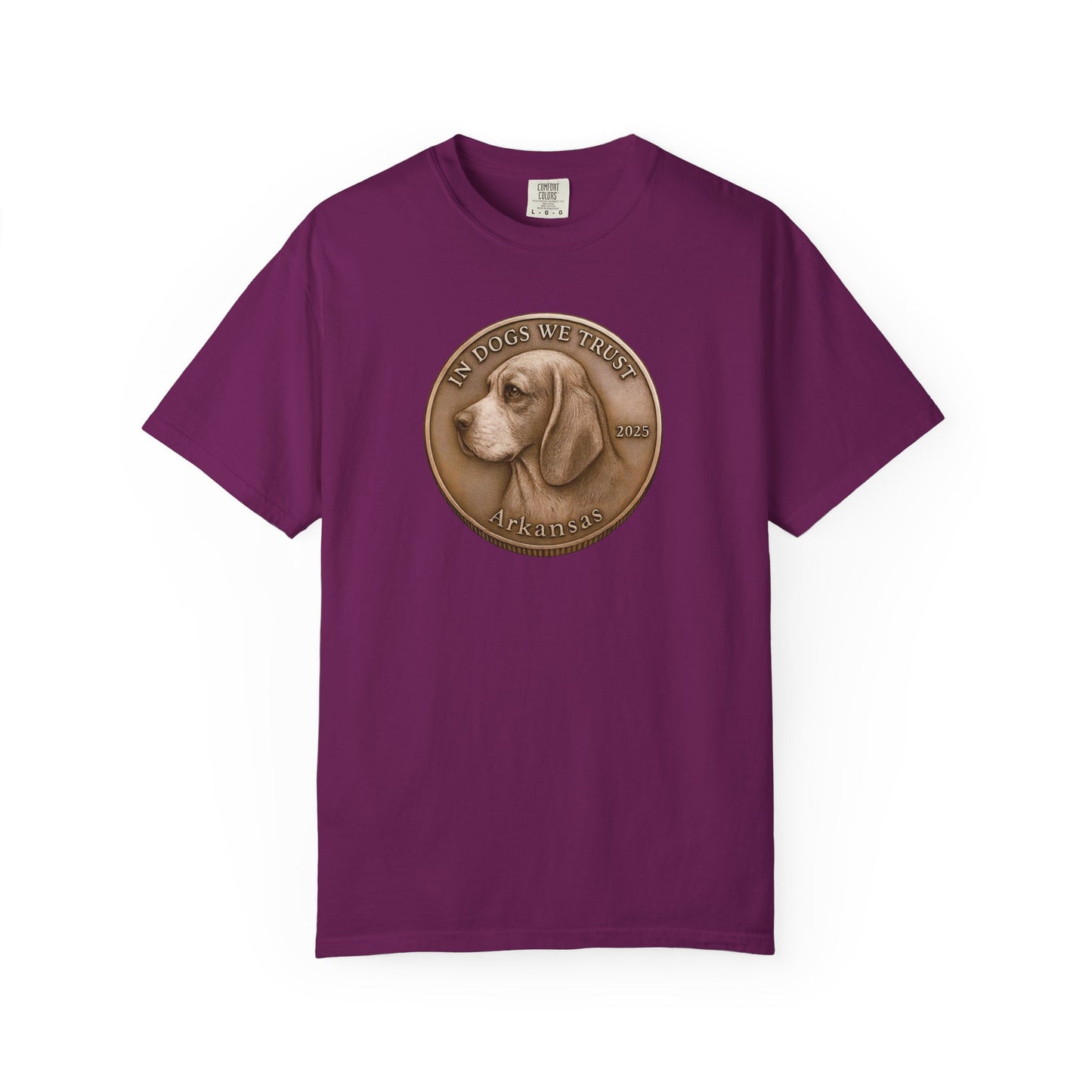 Arkansas State Coin T-Shirt Collection - Proud Dog Breed Illustrations