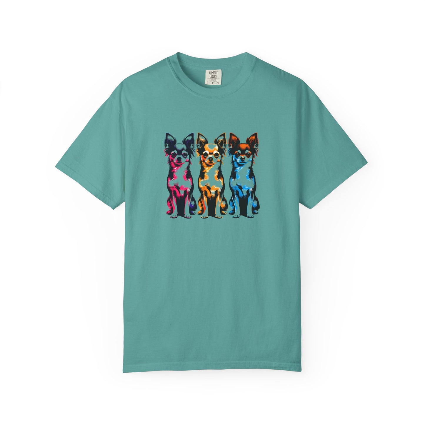 Colorful Chihuahua T-Shirt - Fun & Stylish Unisex Garment-Dyed Tee
