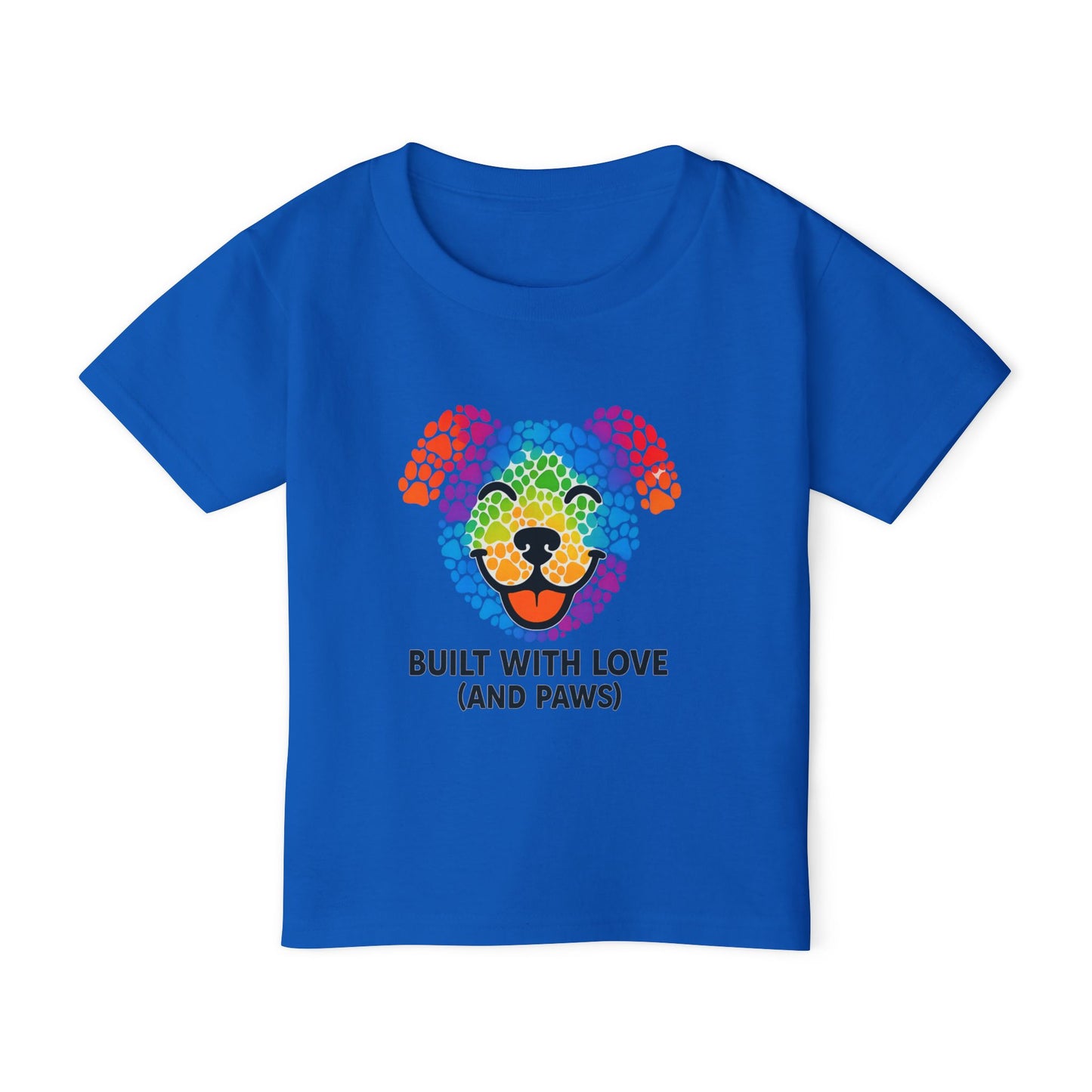 Built with Love and Paws Toddler T-Shirt | Adorable Pet Apparel, Gifts for Dog Lovers, Kids' Summer Fashion, Birthday Gift, Cute Animal Tee