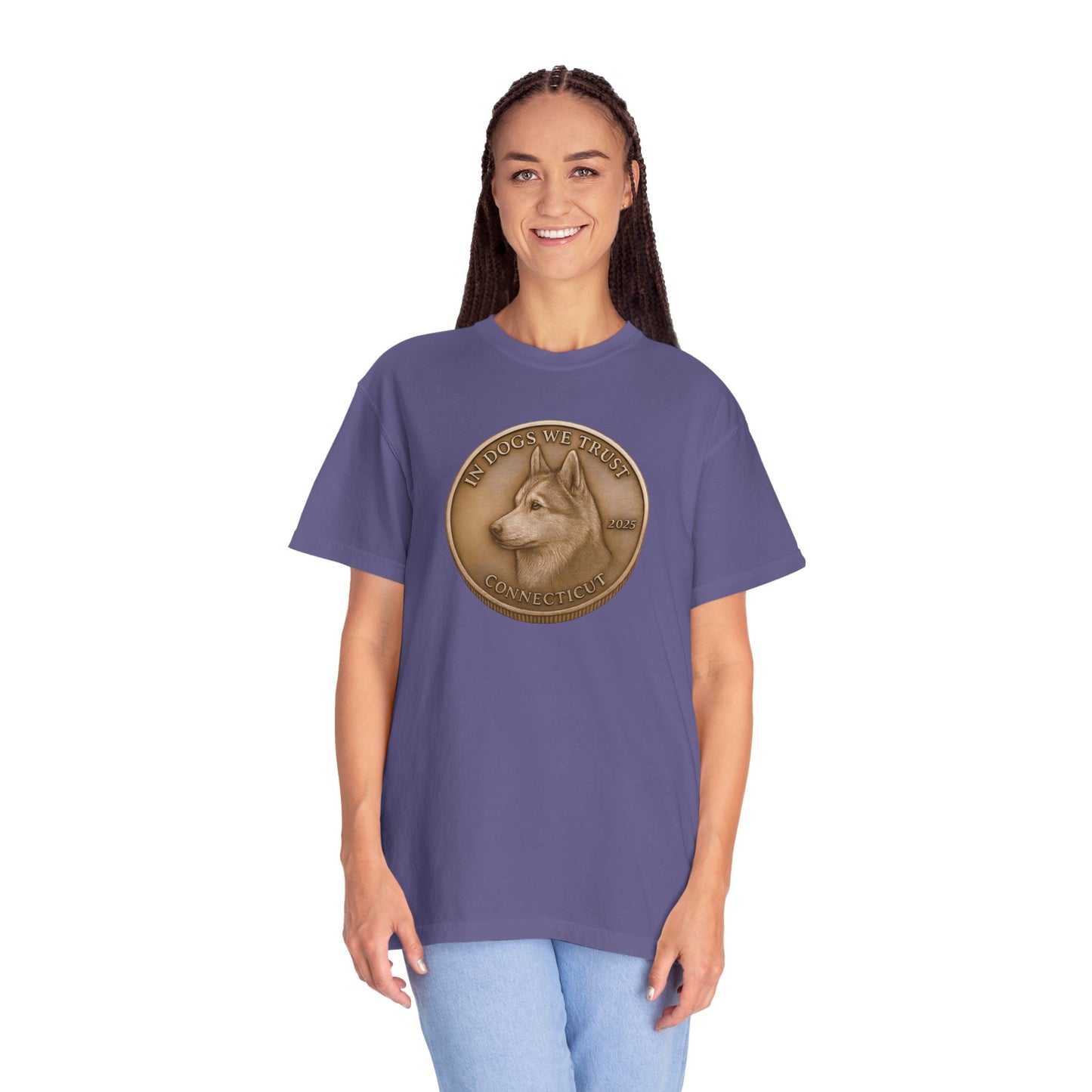 Connecticut State Coin T-Shirt Collection - Proud Dog Breed Illustrations