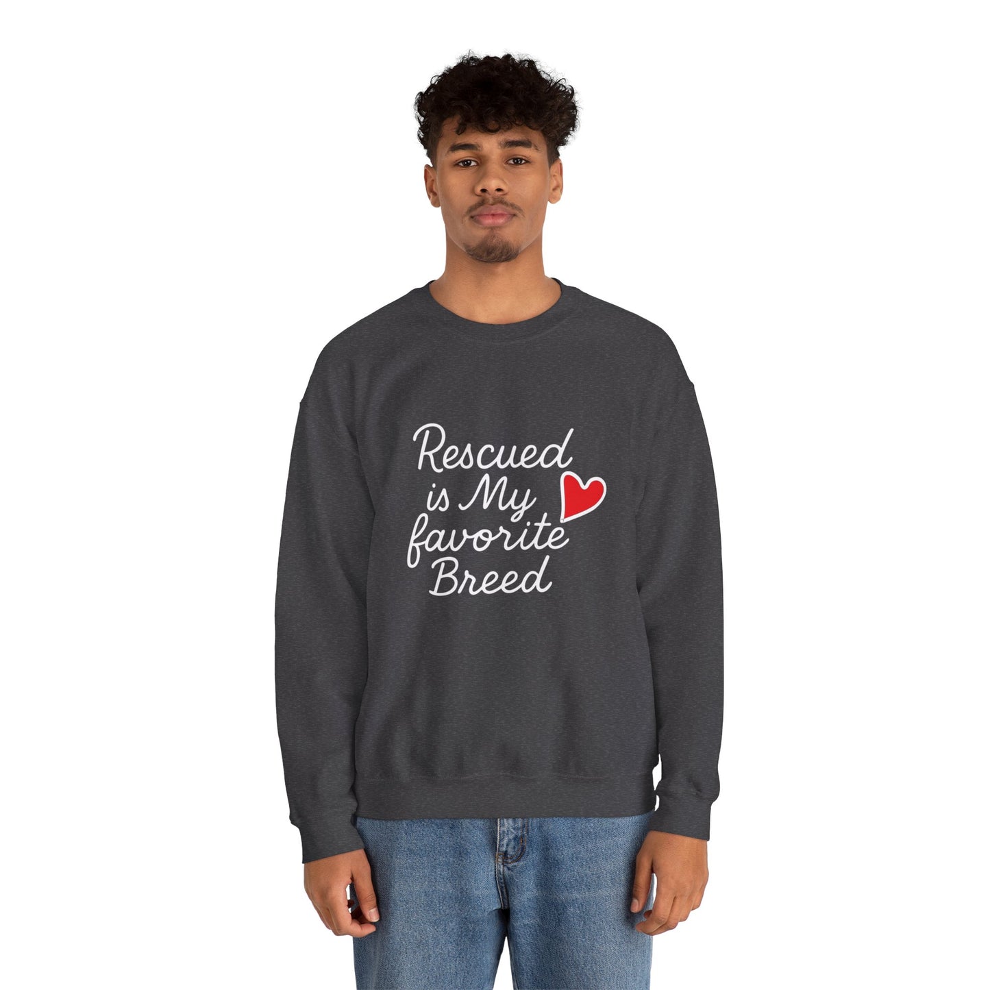 ❤️ Rescued Is My Favorite Breed – Cozy Statement Sweatshirt