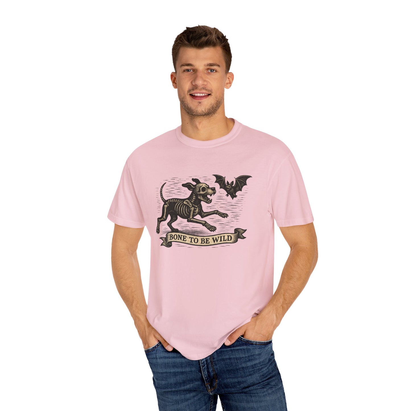 Bone To Be Wild Dog T-Shirt, Unisex Pet Lover Shirt, Halloween Tee, Funny Dog Apparel, Gift for Animal Lovers