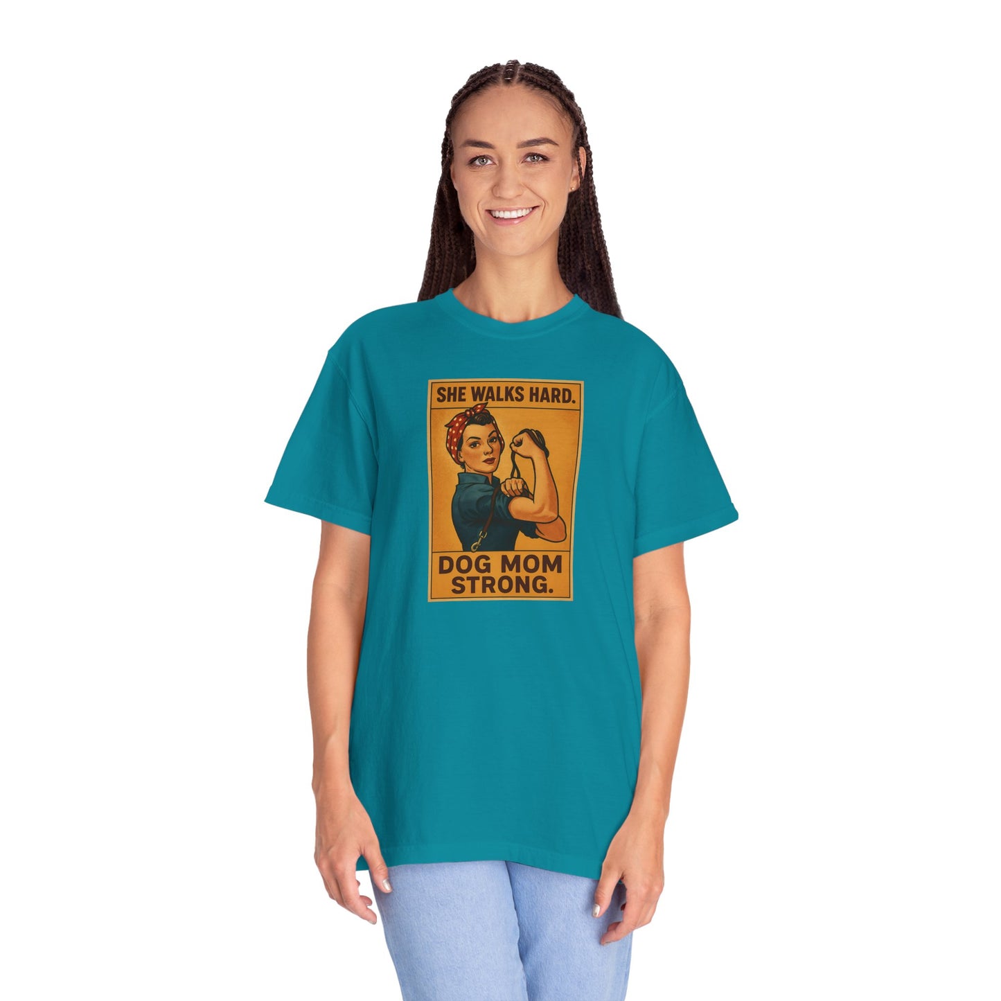 Dog Mom Strong T-Shirt, Gift for Dog Lovers, Cute Pet Owner Apparel, Makes A Great Dog Mom Gift, Unique Dog Mom Shirt