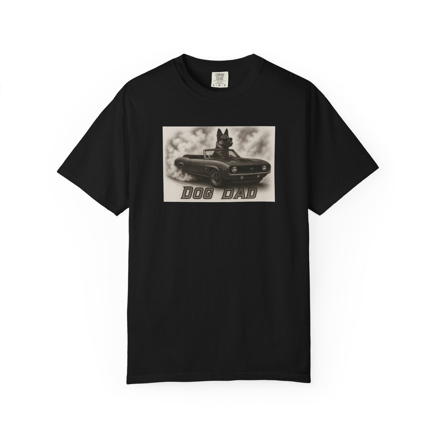Dog Dad - German Shepard - Cool Dogs in Cool Cars T-Shirt Collection | Funny Dog Lover Apparel for Men