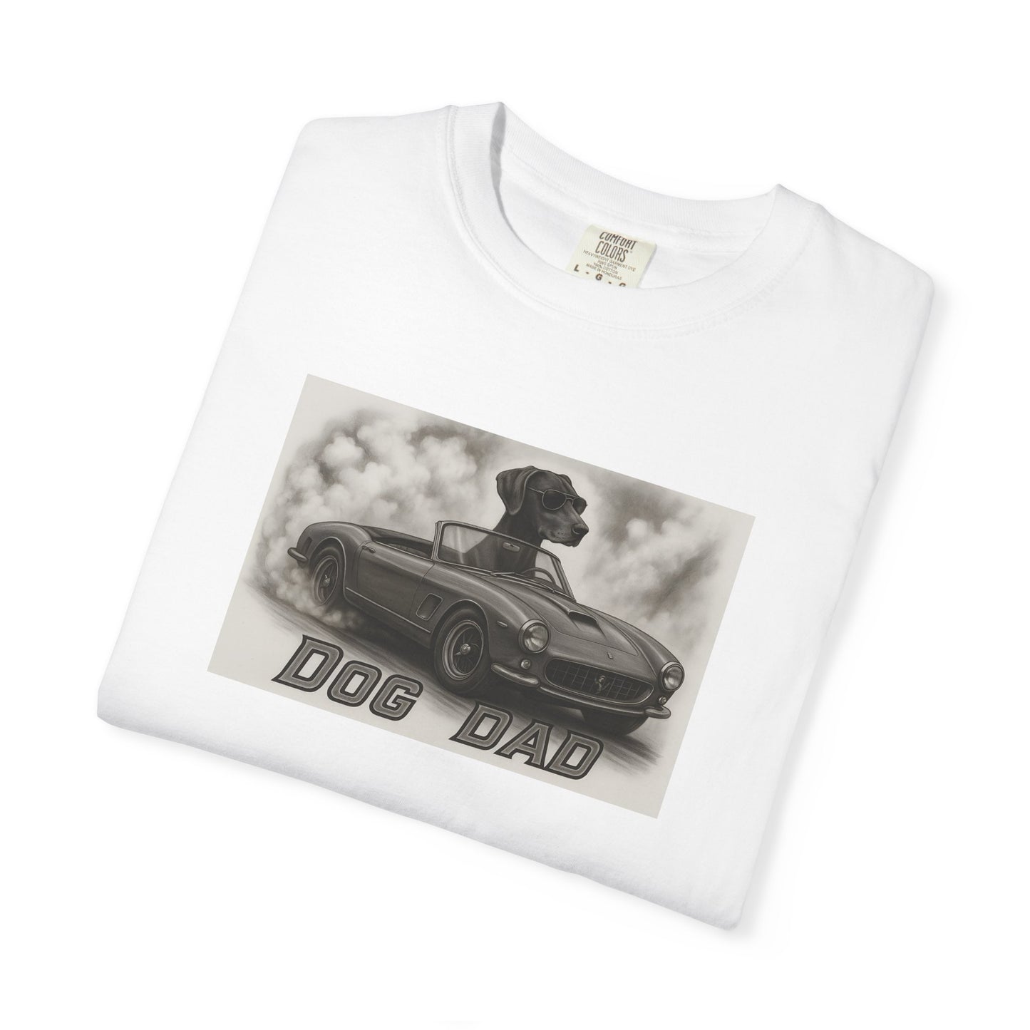 Dog Dad - German Shorthaired Pointer - Cool Dogs in Cool Cars T-Shirt Collection | Funny Dog Lover Apparel for Men