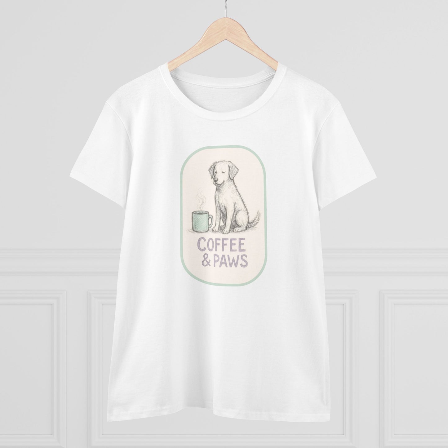 Copy of Coffee & Paws Women's Tee - Cozy Cotton Shirt for Pet Lovers, Casual Wear, Gift for Dog Owners, Dog Mom Merchandise, Animal Lover Tee