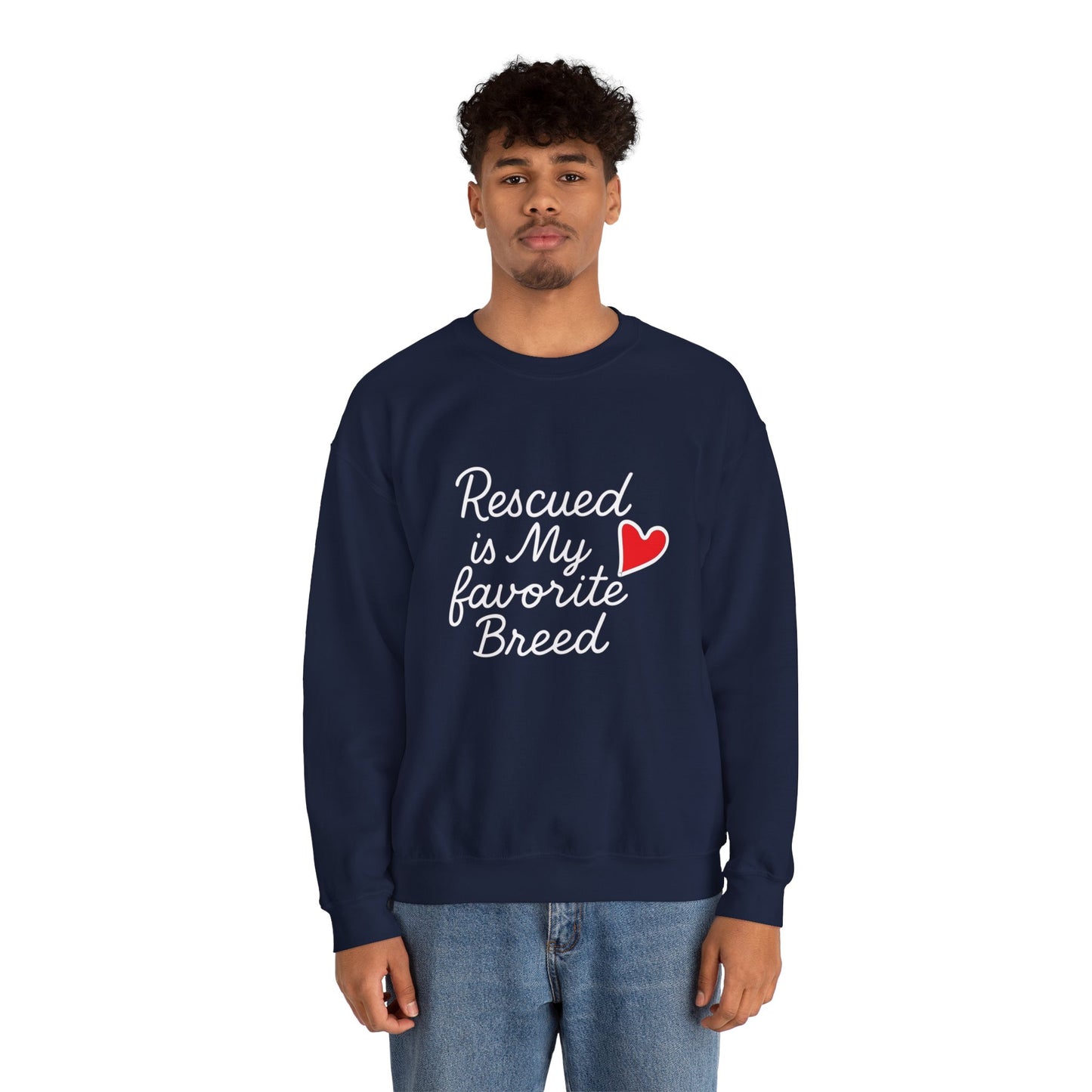 ❤️ Rescued Is My Favorite Breed – Cozy Statement Sweatshirt