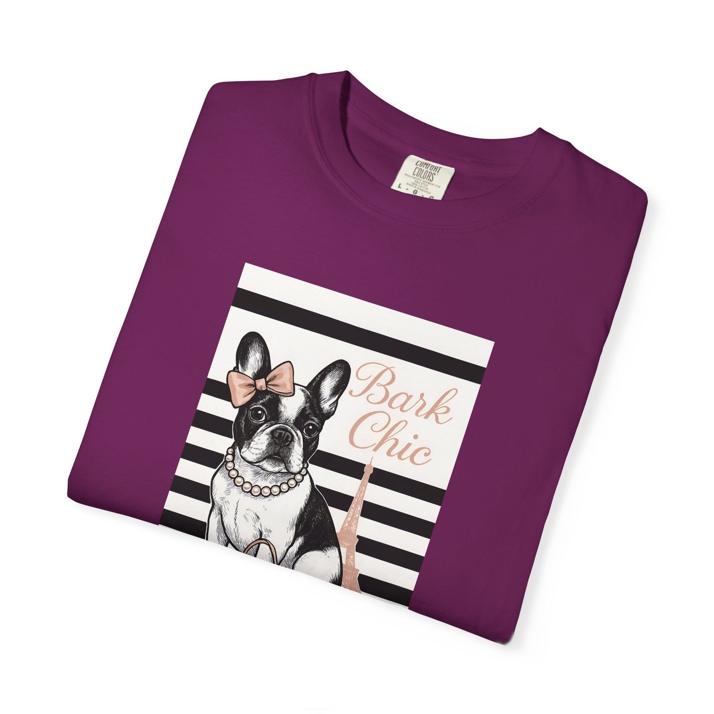 Chic Dog Lover T-shirt, Bark Chic Tee, Unisex Graphic Shirt, Pet Lover Gift, Comfortable Everyday Wear, Cute Animal Apparel