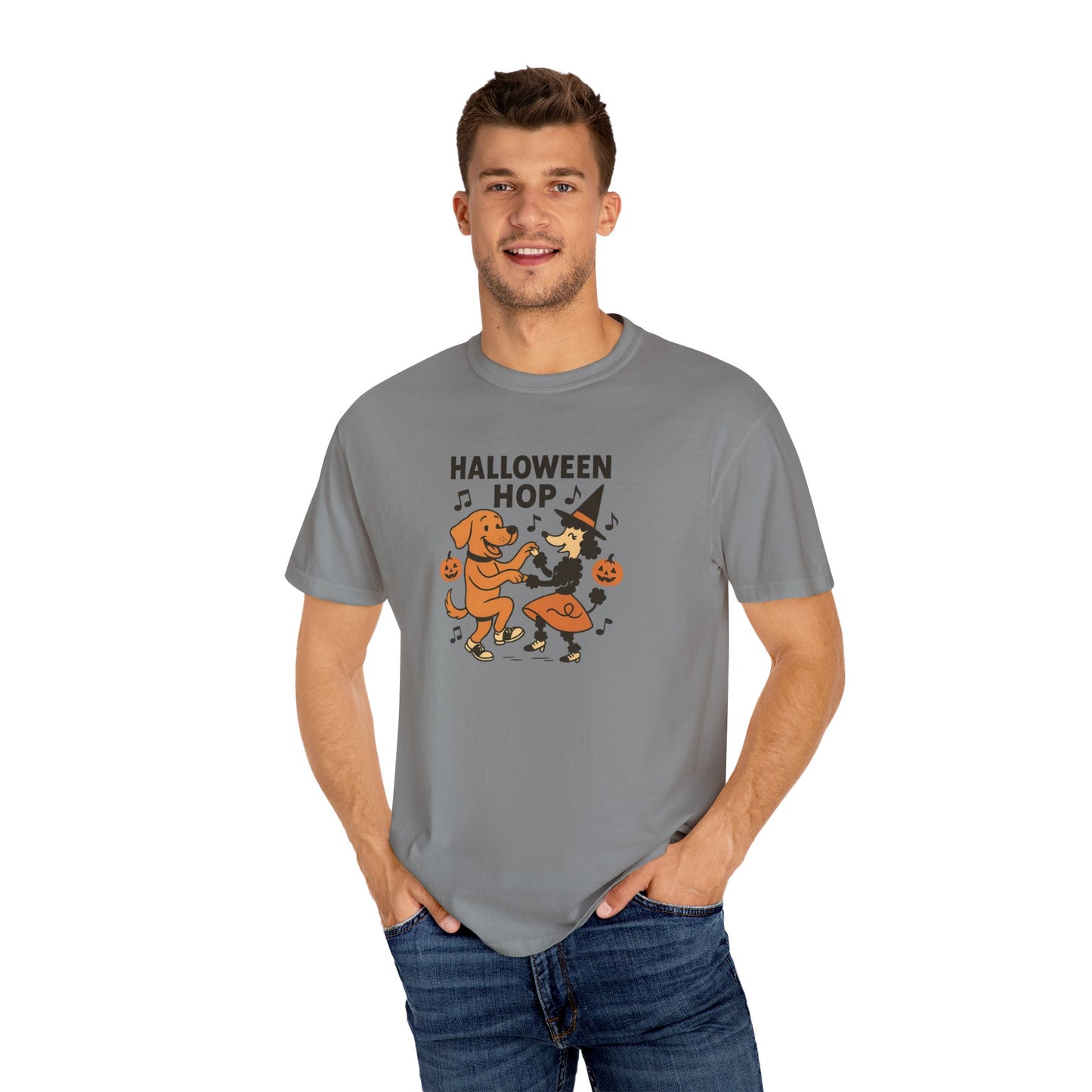 Halloween Hop Unisex T-Shirt, Fun Halloween Tee, Spooky Dance Shirt, Fall Fest Shirt, Unique Halloween Gift