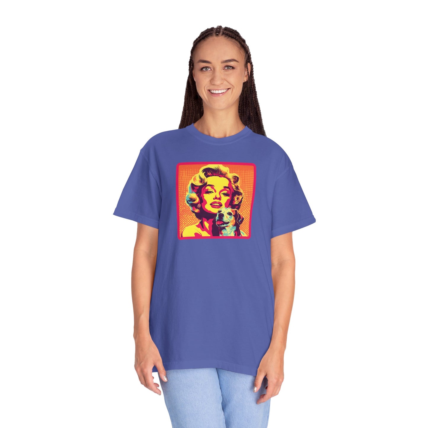 Vintage Dog Mom T-shirt - Unisex Garment-Dyed Tee for Dog Lovers