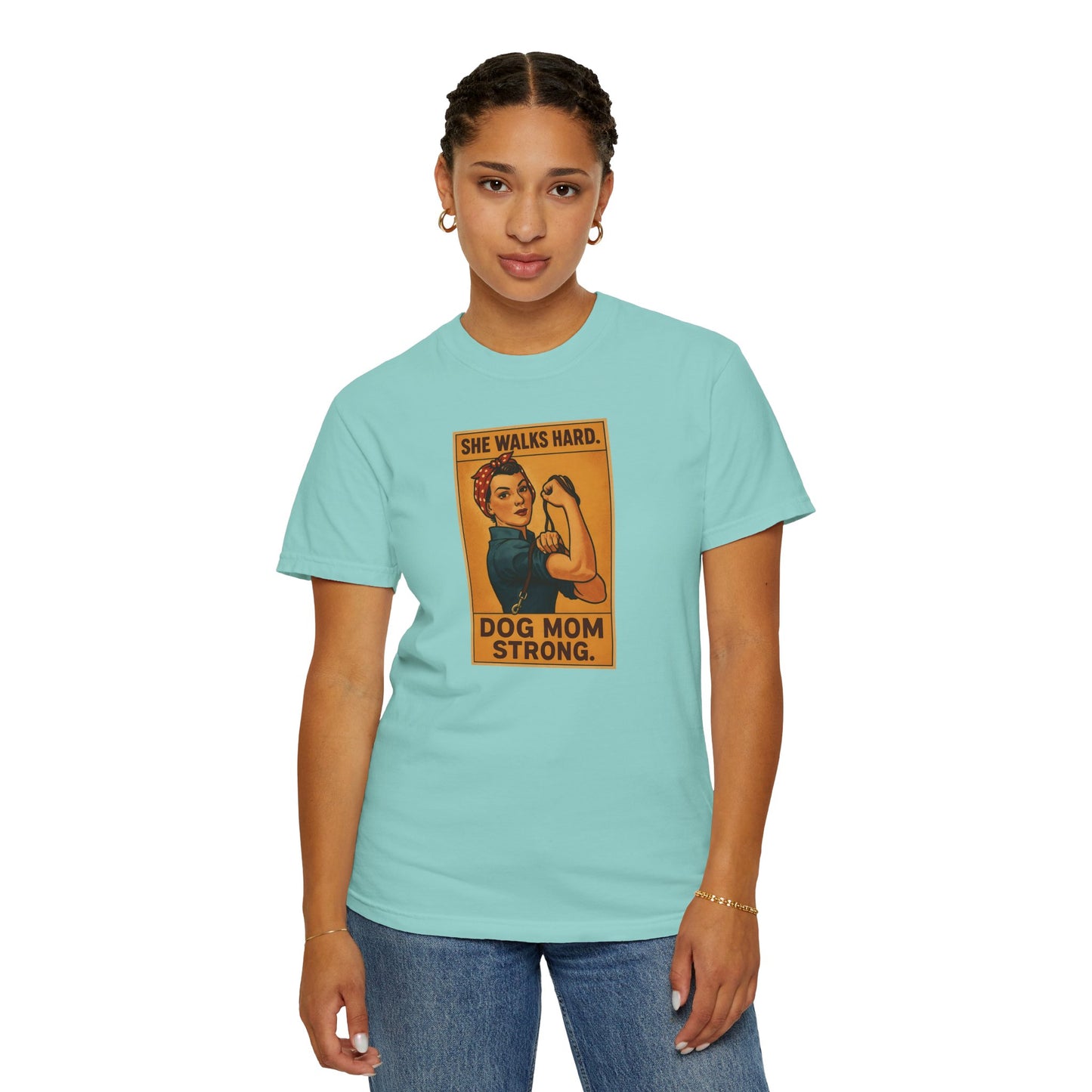 Dog Mom Strong T-Shirt, Gift for Dog Lovers, Cute Pet Owner Apparel, Makes A Great Dog Mom Gift, Unique Dog Mom Shirt