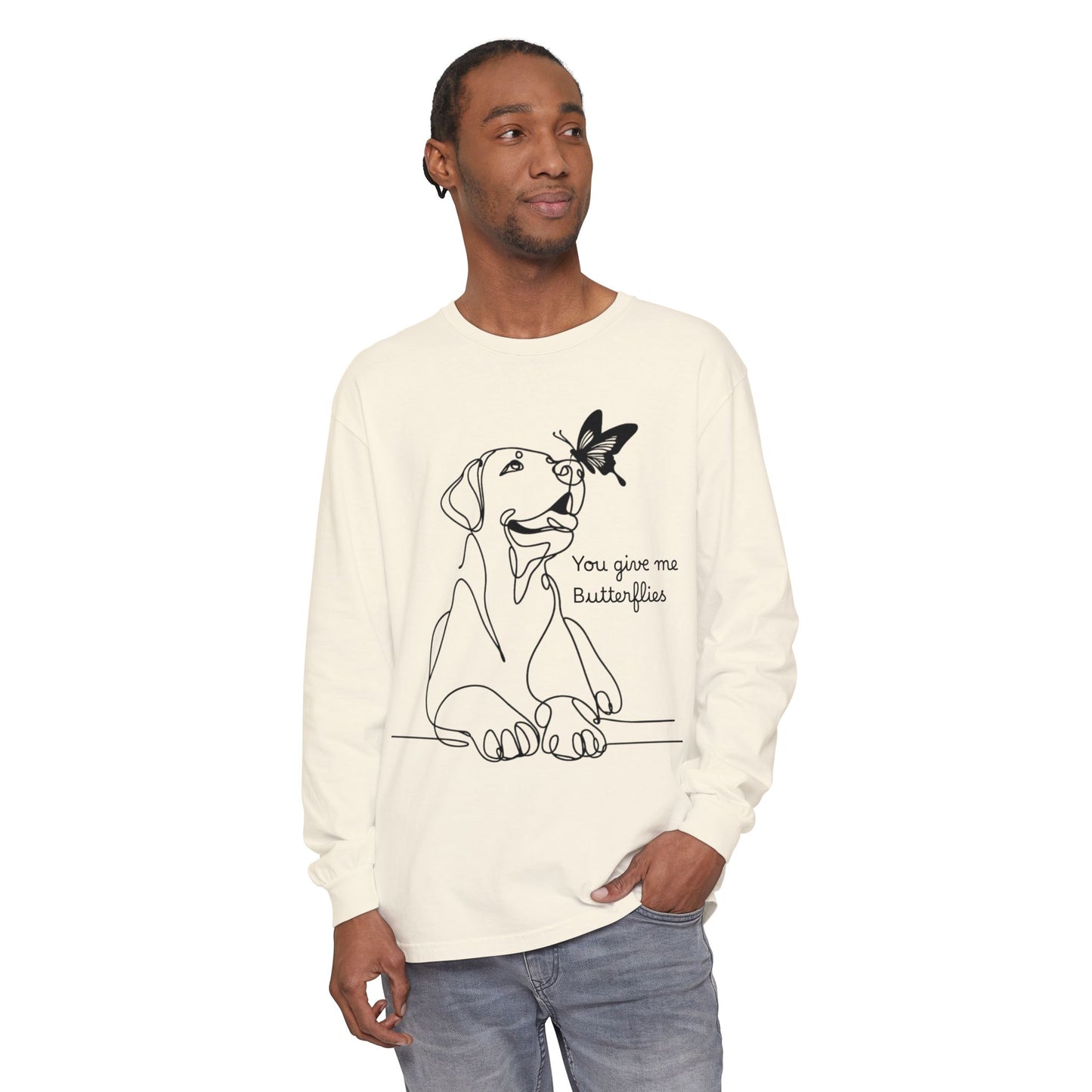 You Give Me Butterflies Dog Long Sleeve T-Shirt