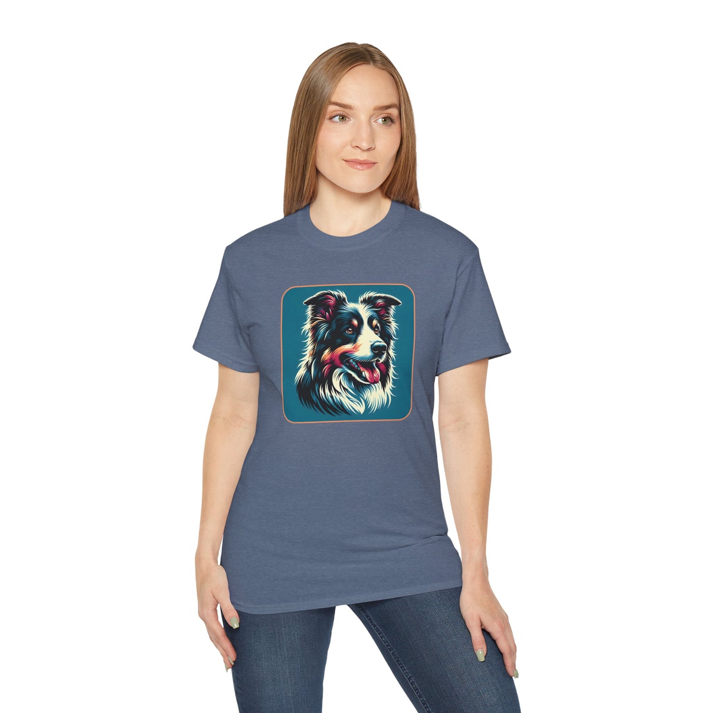 ⚡ Brain & Beauty – Colorful Border Collie Tee - Perfect for Pet Lovers