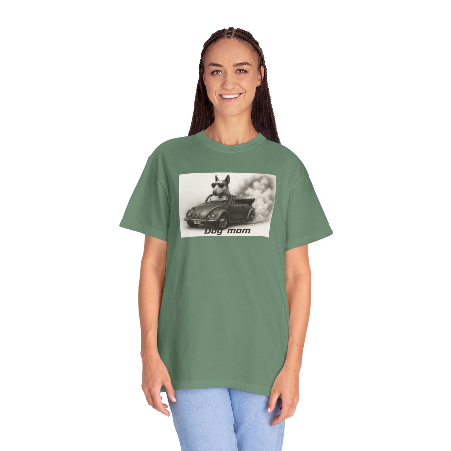 Dog Mom - Bull Terrier - “Cool Dogs in Cool Cars” T-Shirt Collection! 🐶🚗