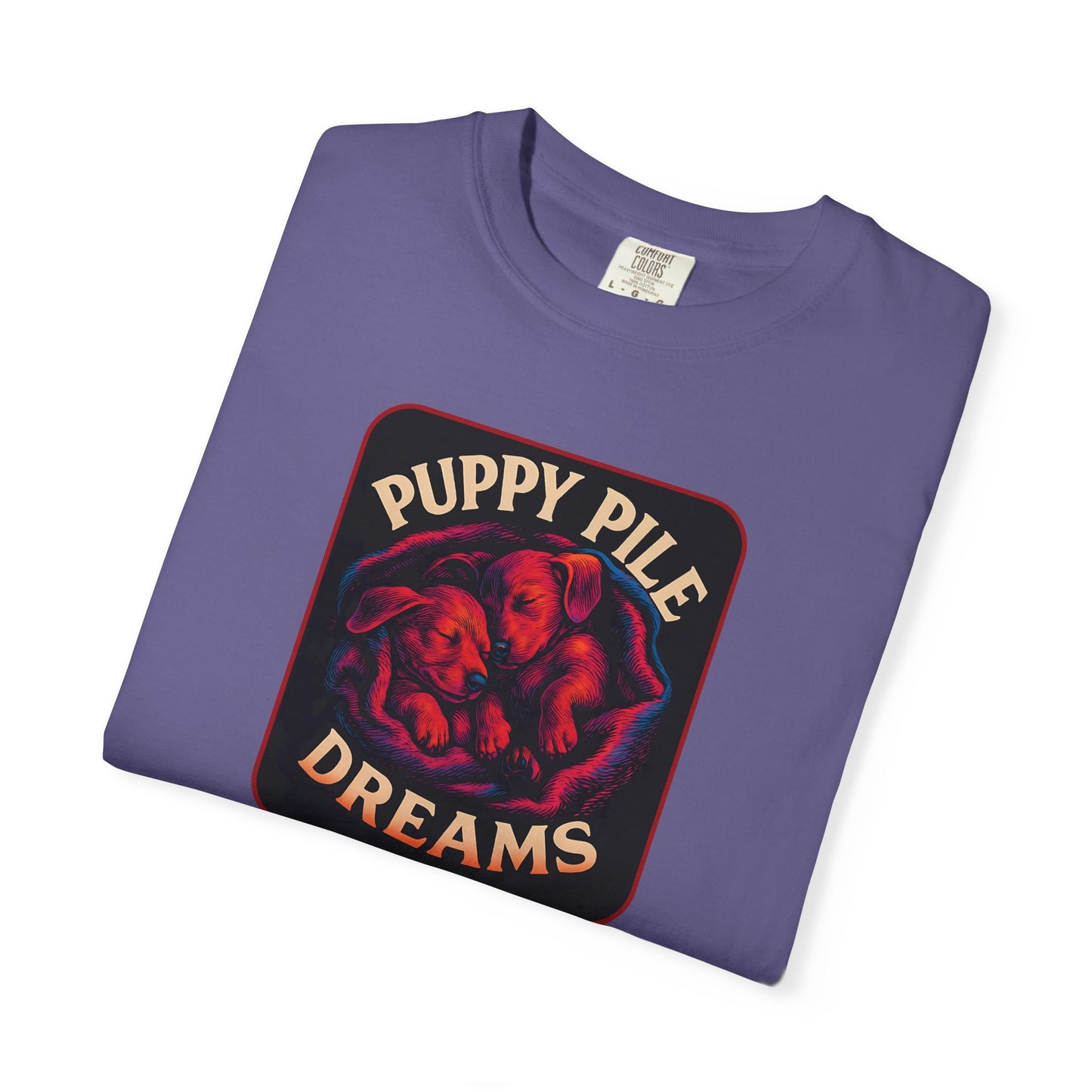 Puppy Pile Dreams T-Shirt, Unisex Tee, Dog Lover Gift, Casual Wear, Comfortable Cotton Shirt, Fun Animal Graphic Tee