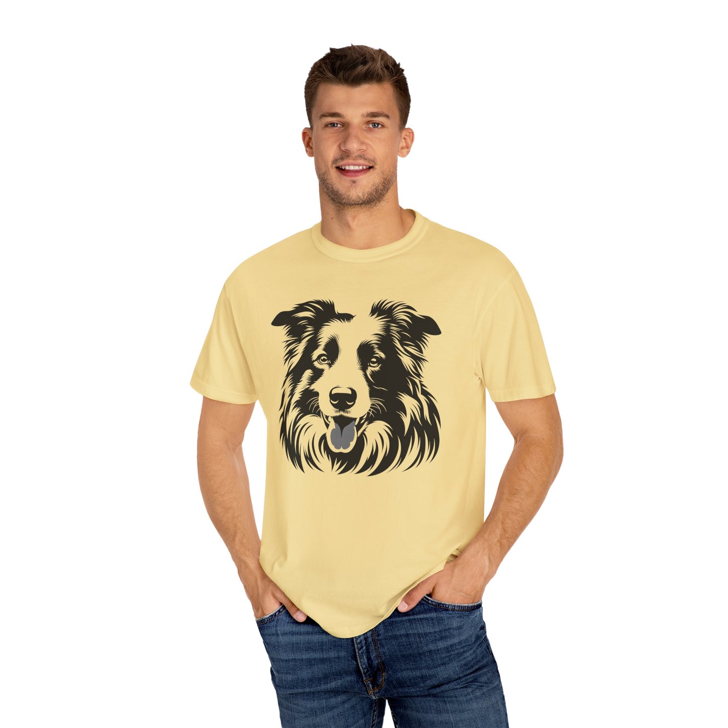 🖤 The Classic Collie – B/W Art Border Collie Tee - Perfect Gift for Dog Lovers