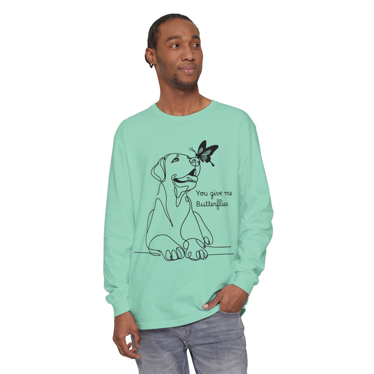 You Give Me Butterflies Dog Long Sleeve T-Shirt