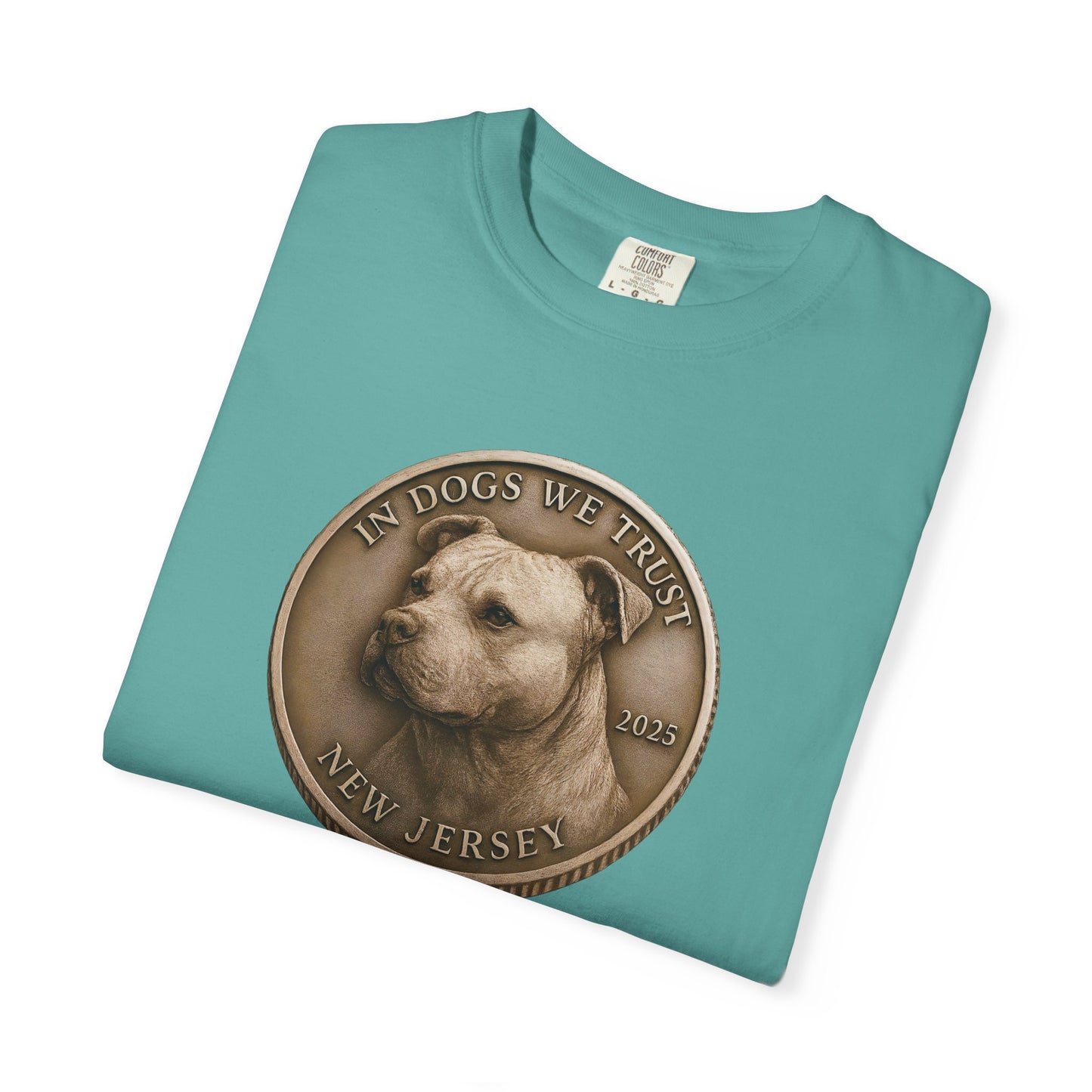 New Jersey State Coin T-Shirt Collection - Proud Dog Breed Illustrations