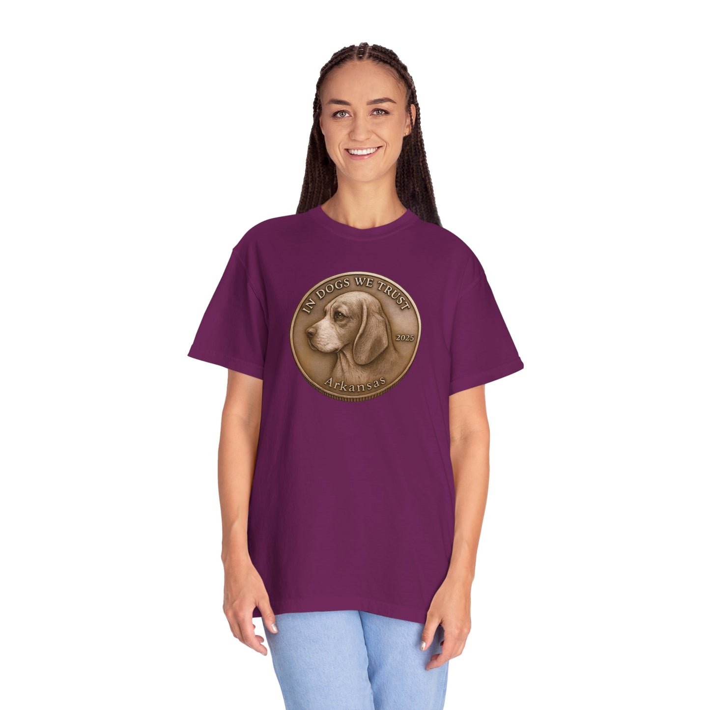 Arkansas State Coin T-Shirt Collection - Proud Dog Breed Illustrations
