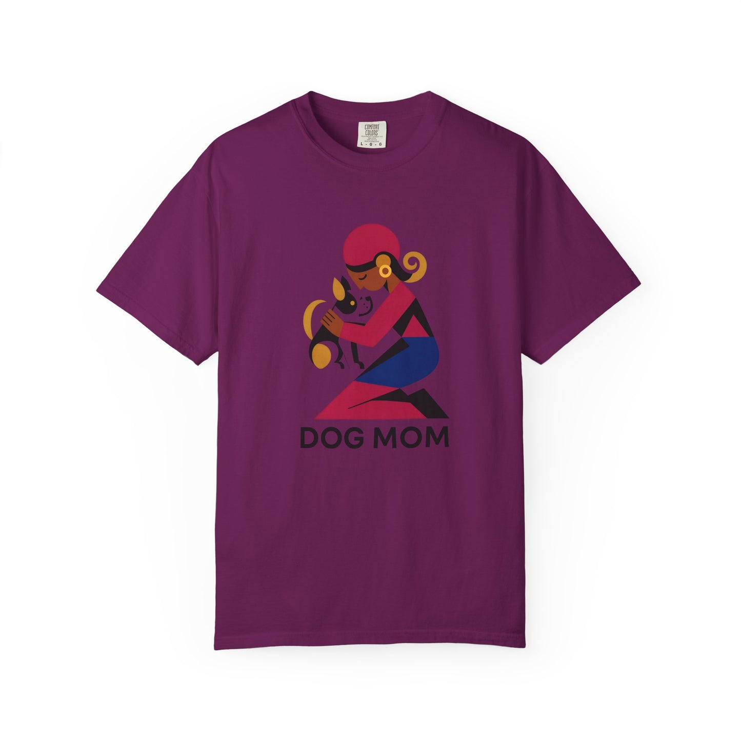 Dog Mom Garment-Dyed T-Shirt, Gift for Dog Lovers, Casual Wear, Pet Owner Apparel, Mother's Day Gift, Animal Lover Tee