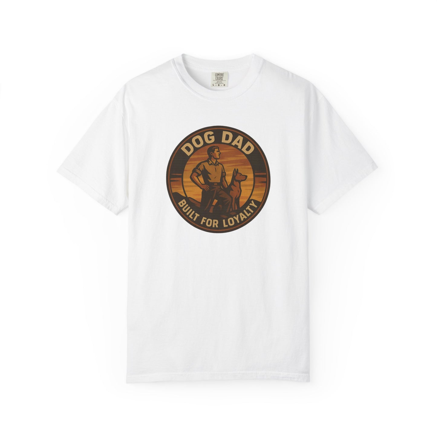 Dog Dad Garment-Dyed T-Shirt, Perfect for Pet Lovers, Gifts for Father's Day, Casual Wear, Outdoor Activities