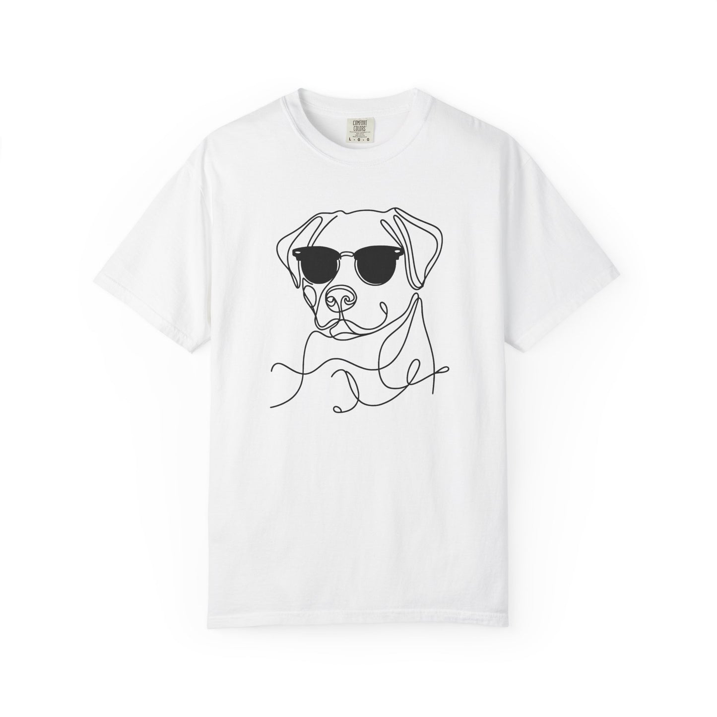 Cool Dog Line Art T-Shirt, Pet Lover Gift, Unisex Tee, Animal Lover Shirt, Casual Wear, Dog Mom Gift, Birthday Present, Dog Themed Apparel