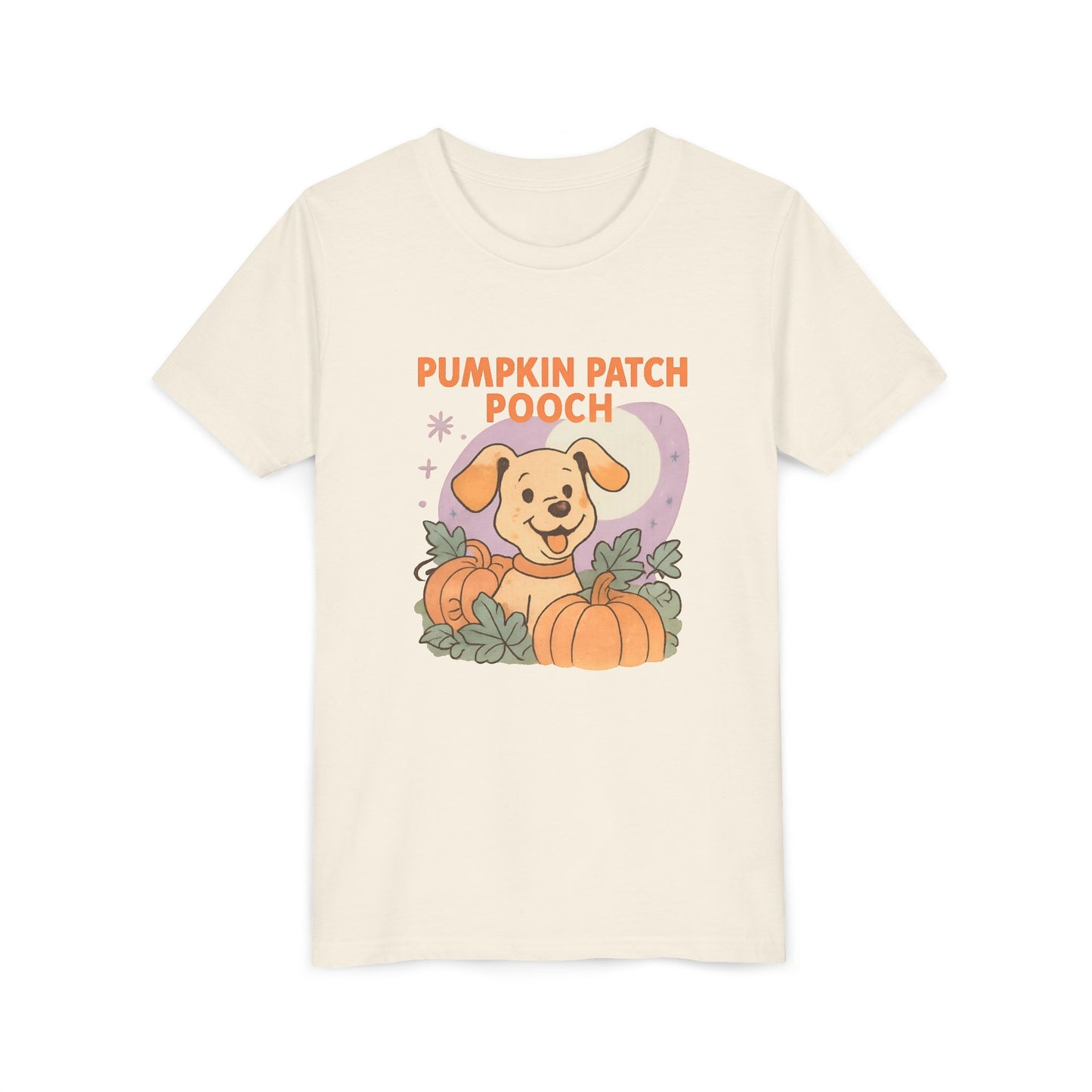 Pumpkin Patch Dog Youth Tee | Cute Halloween Shirt, Kids Fall Apparel, Dog Lover Gift, Autumn T-Shirt, Halloween Celebration