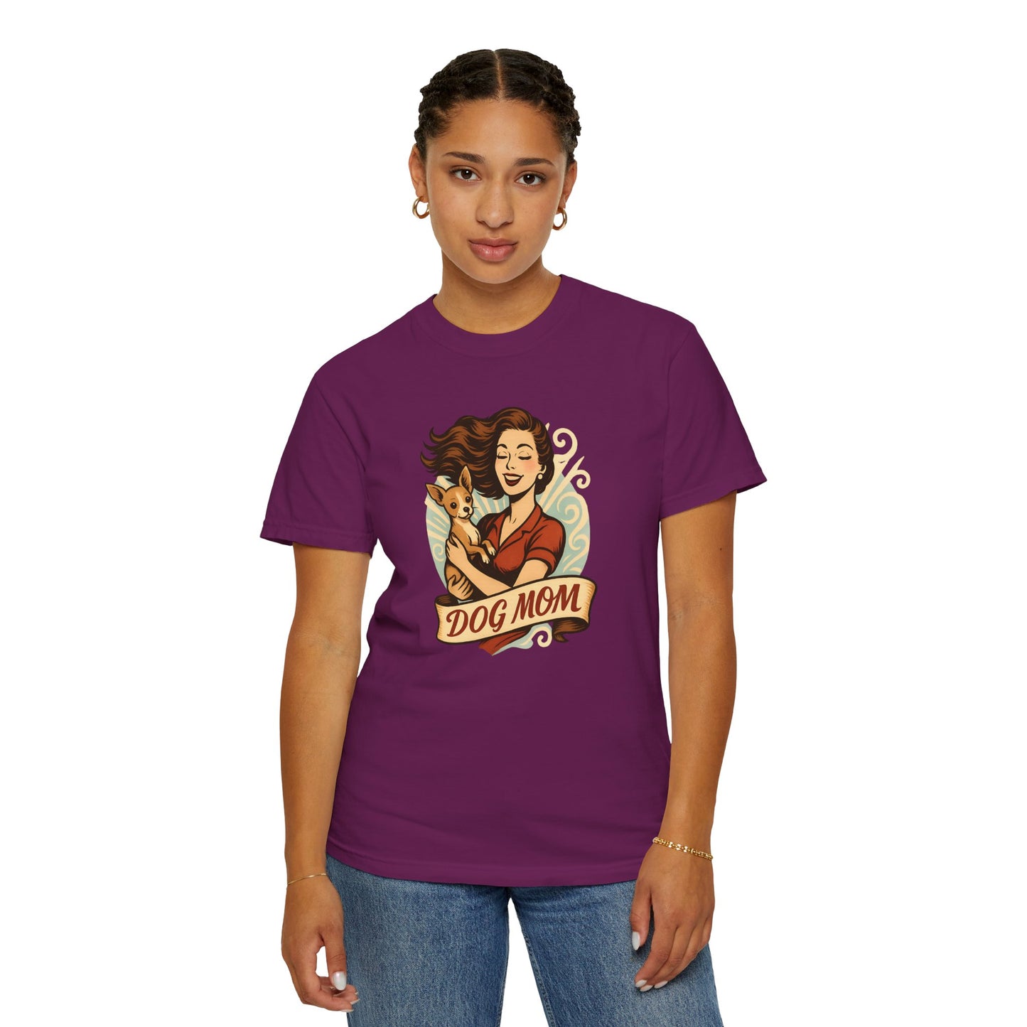 Dog Mom T-Shirt, Unisex Dog Lover Tee, Pet Owner Gift, Cute Dog Theme Apparel, Mother's Day Gift Idea, Casual Dog Mom Outfit