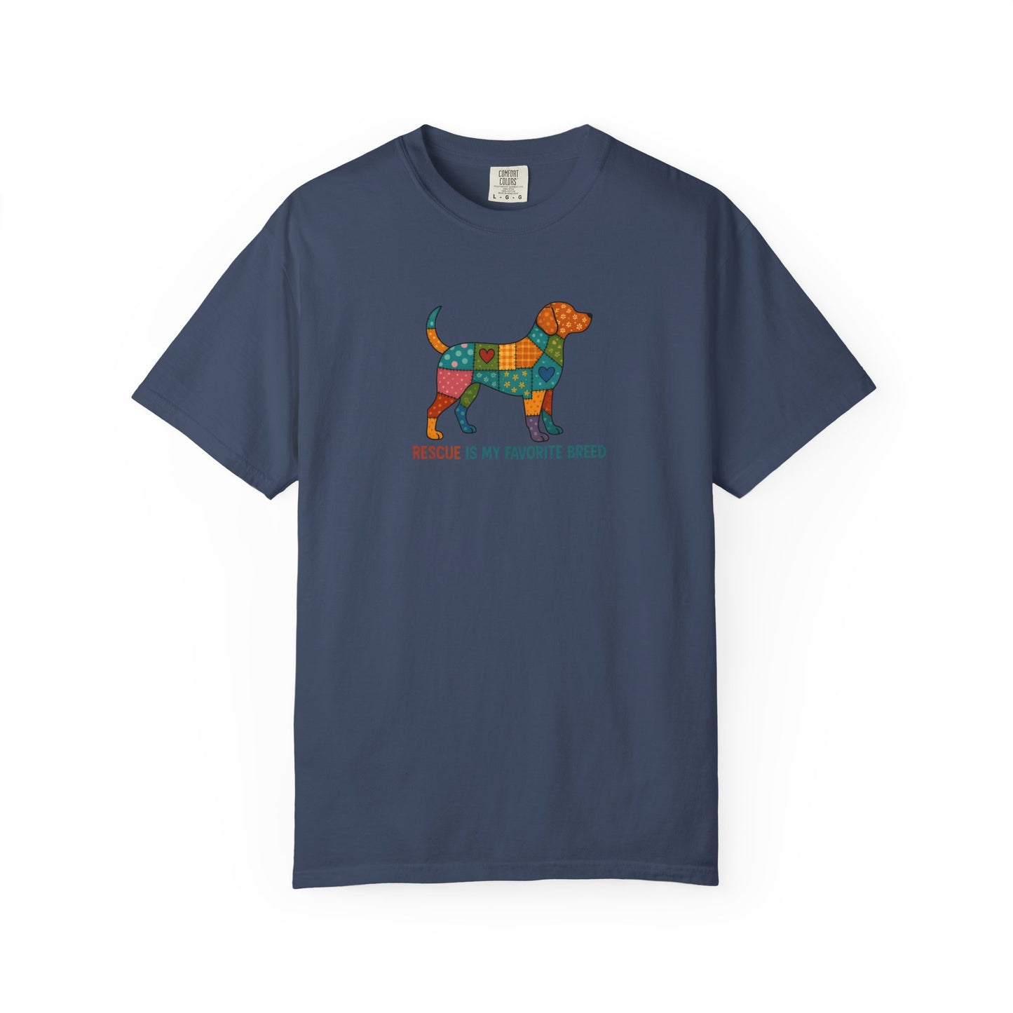 Colorful Dog Rescue T-Shirt, Gift for Dog Lovers, Adoption Awareness Tee, Casual Wear for Animal Lovers, Eco-Friendly Fashion
