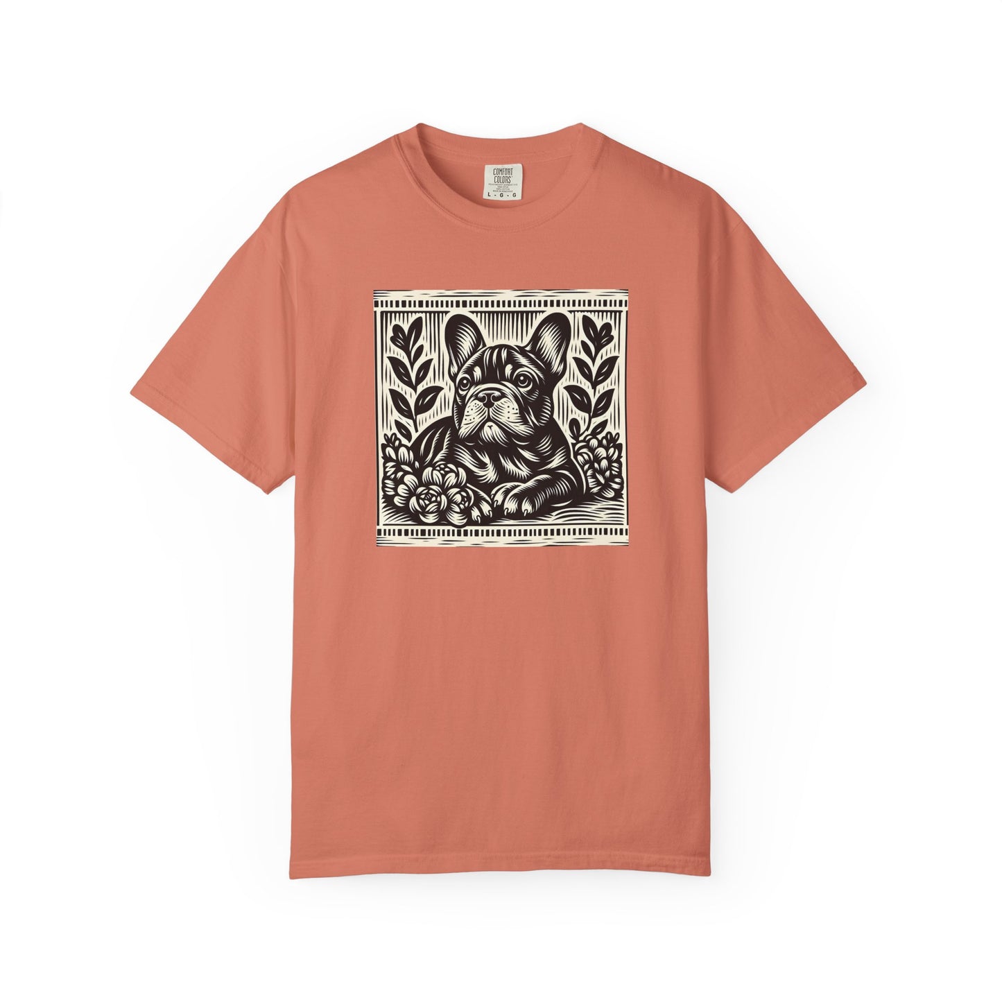 French Bulldog Vintage Graphic T-Shirt - Unisex Garment-Dyed Tee