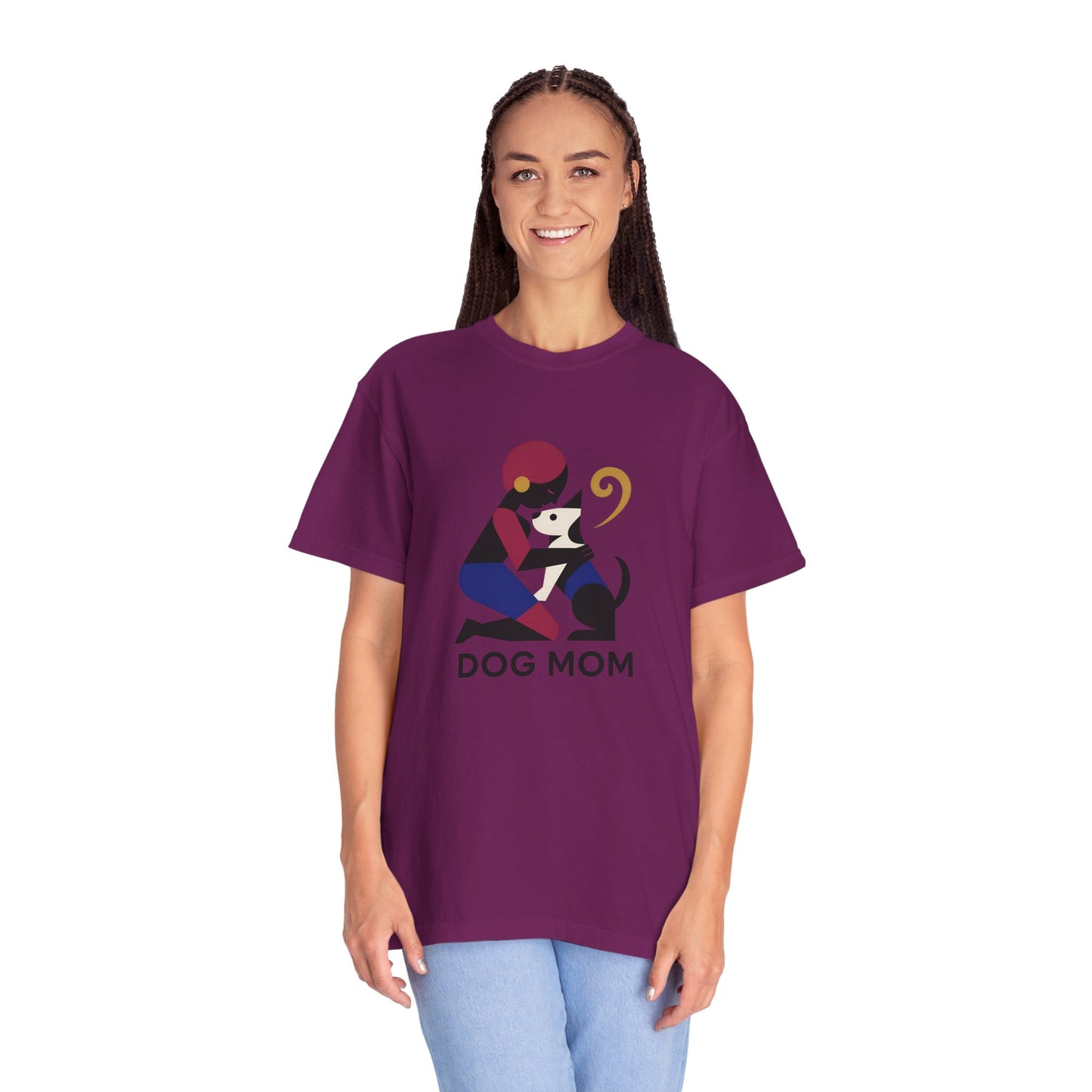 Dog Mom Unisex Garment-Dyed T-Shirt – Perfect Gift for Pet Lovers