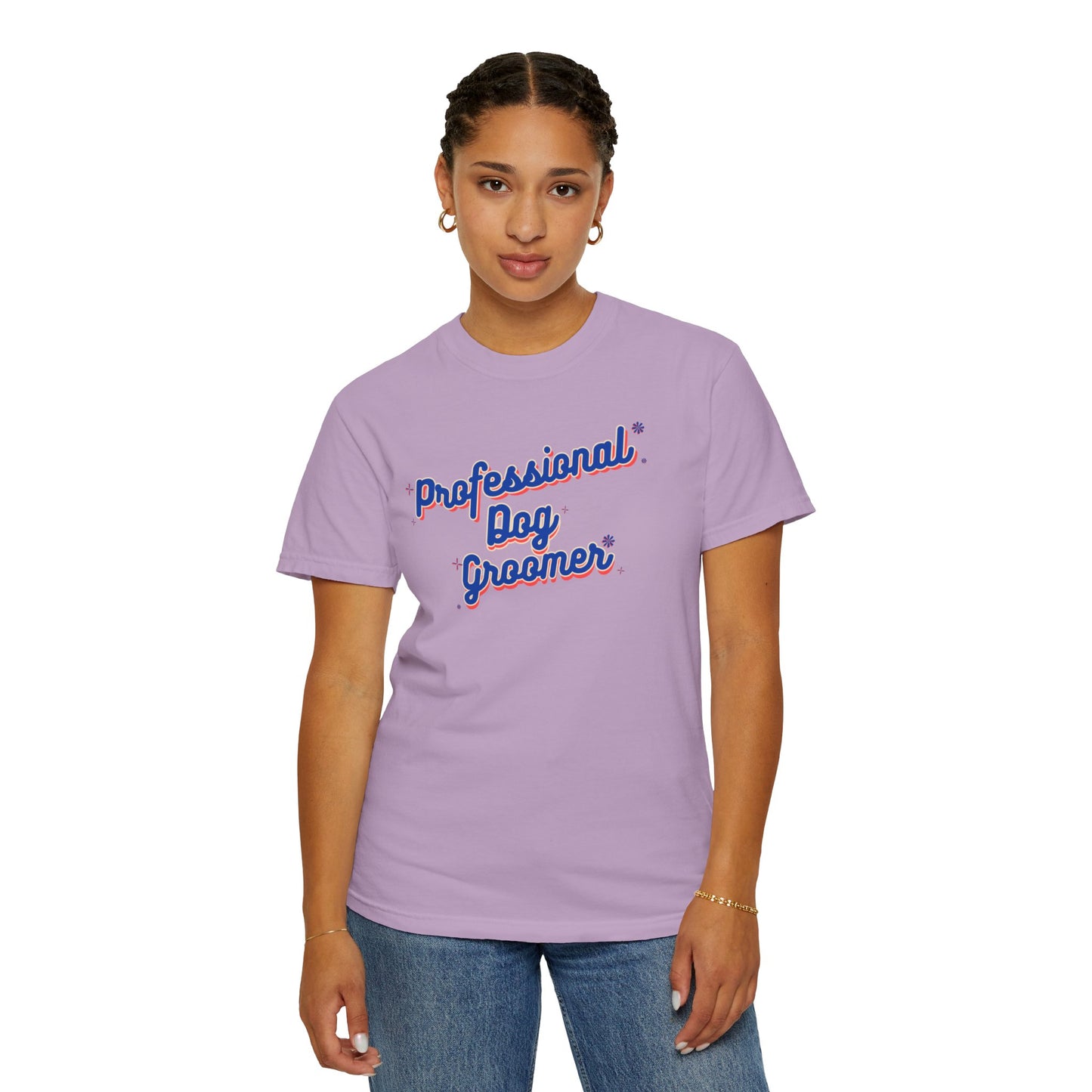 Professional Dog Groomer T-Shirt - Unisex Garment-Dyed Tee for Dog Lovers and Groomers