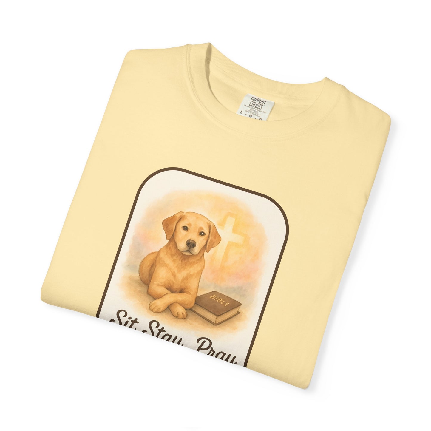 Faith-Inspired Dog Lovers T-Shirt, Unisex Tee, Gift for Pet Owners, Friendship Apparel, Casual Church Wear, Stay Pray Dog Design
