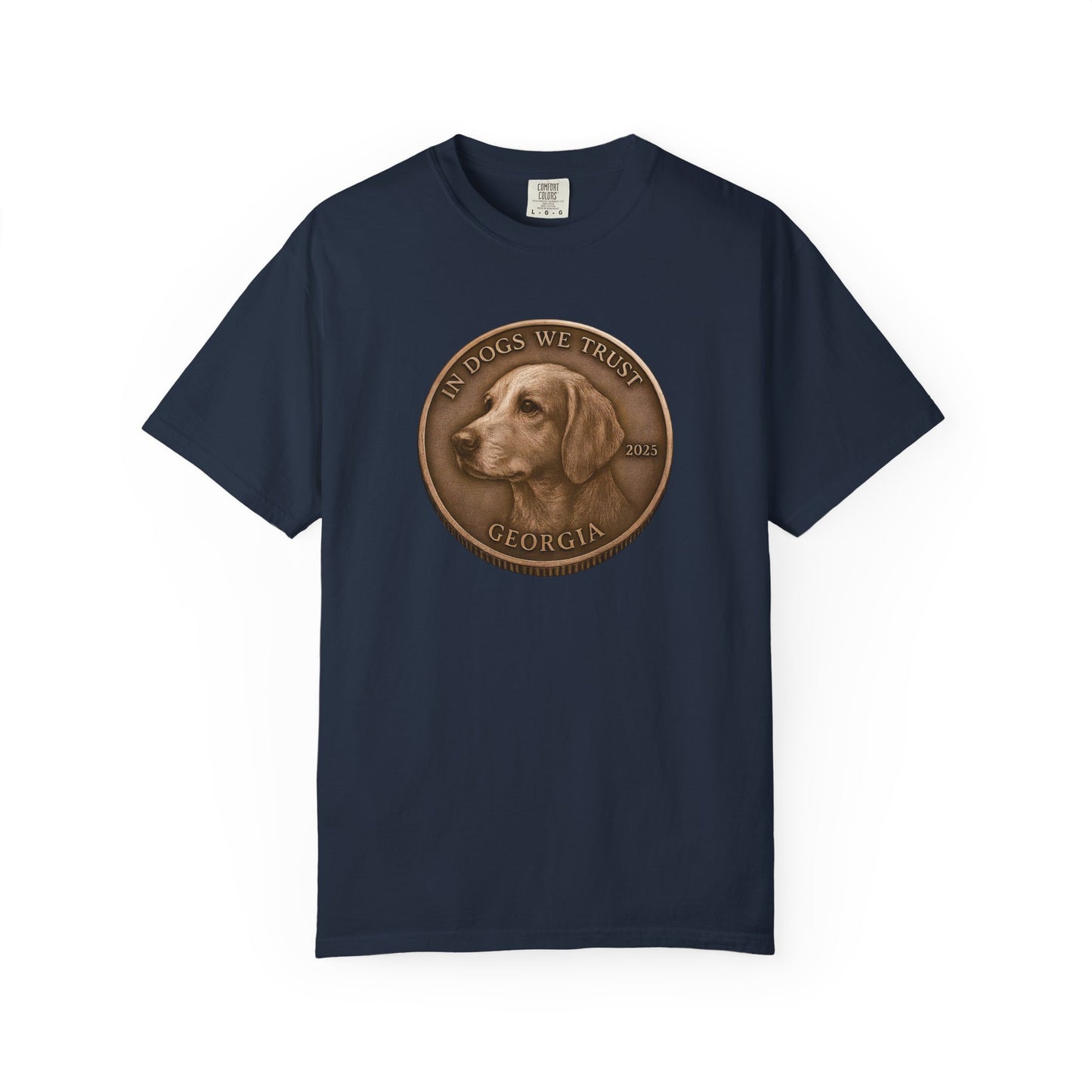Georgia State Coin T-Shirt Collection - Proud Dog Breed Illustrations