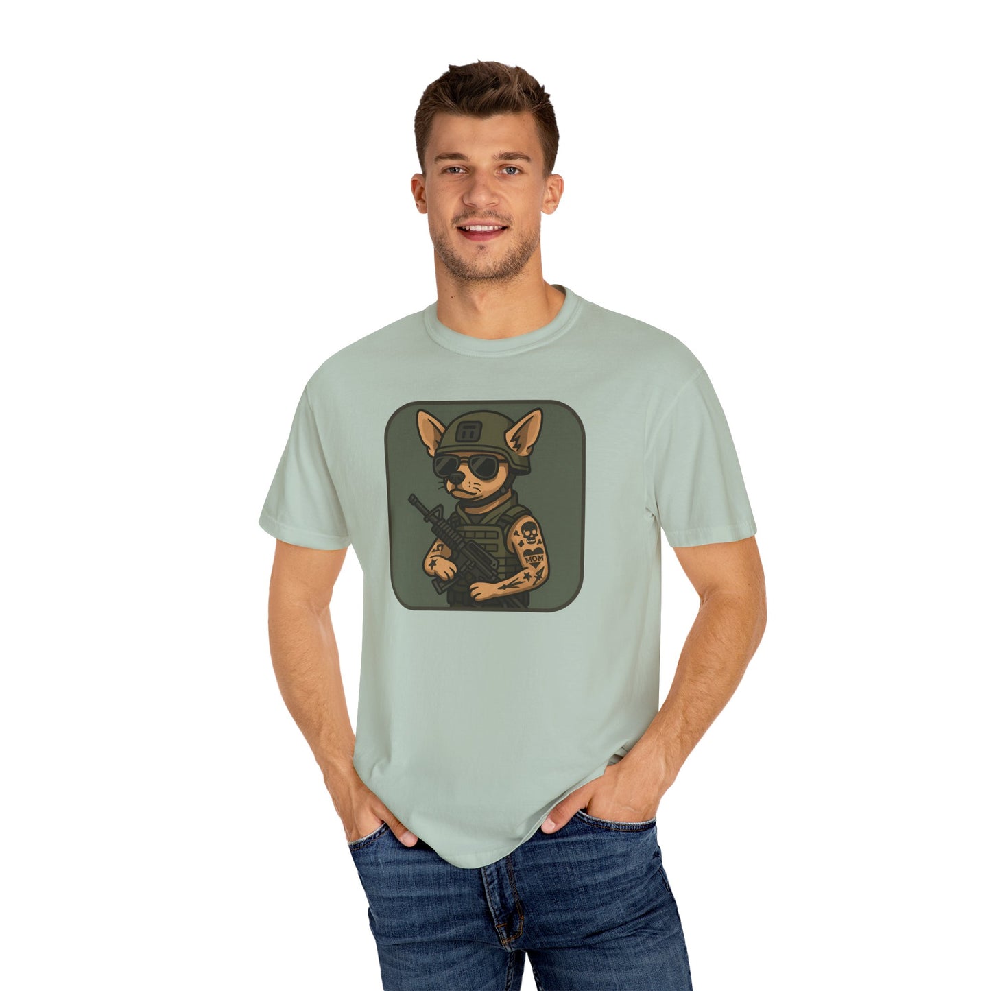 Funny Special Forces Chihuahua Unisex Garment-Dyed T-Shirt