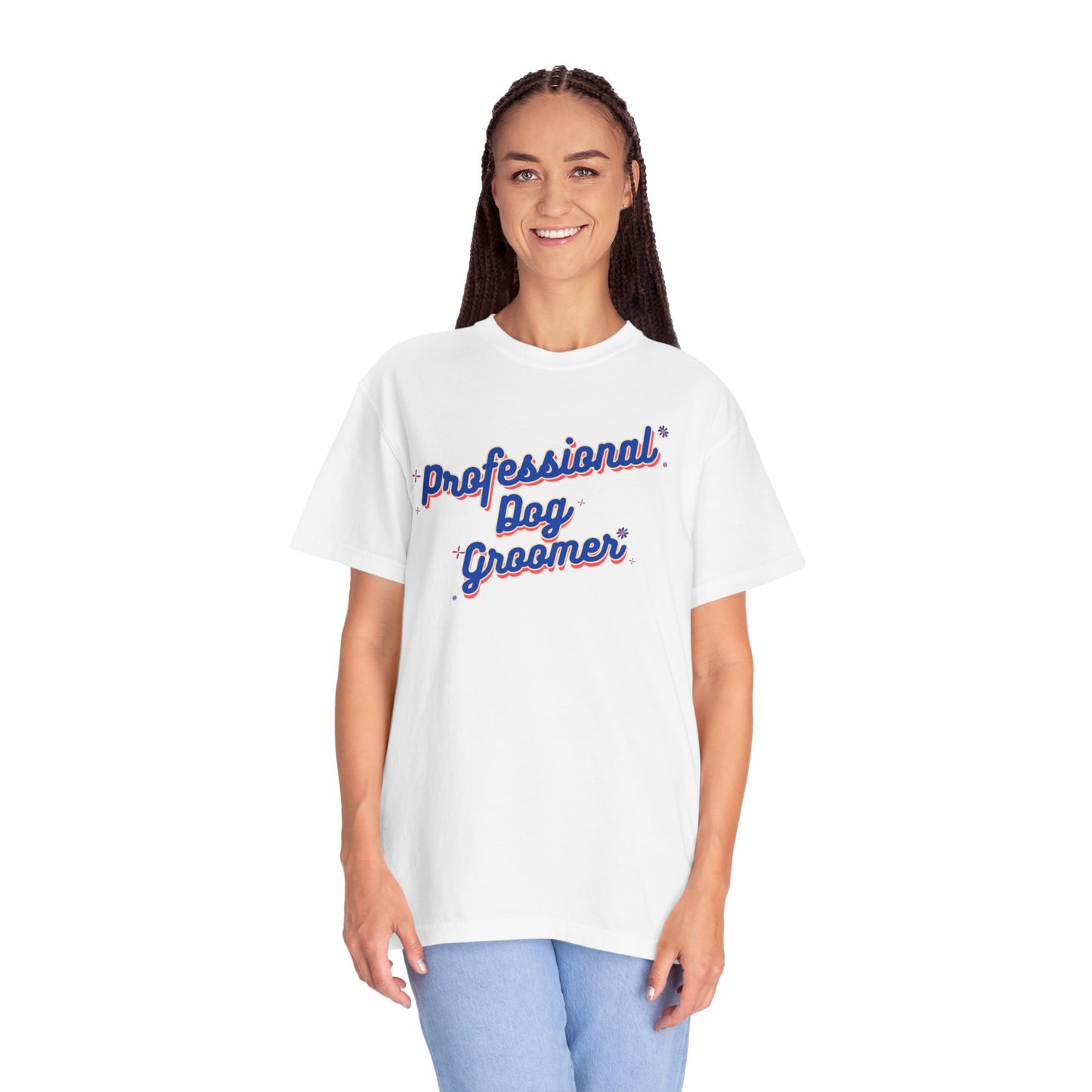 Professional Dog Groomer T-Shirt - Unisex Garment-Dyed Tee for Dog Lovers and Groomers