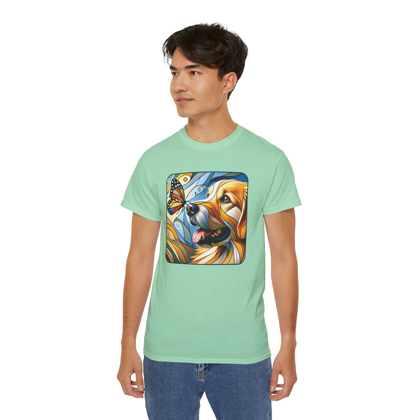 “You Give Me Butterflies – Petcasso Golden Retriever Tee” - Perfect for Pet Lovers