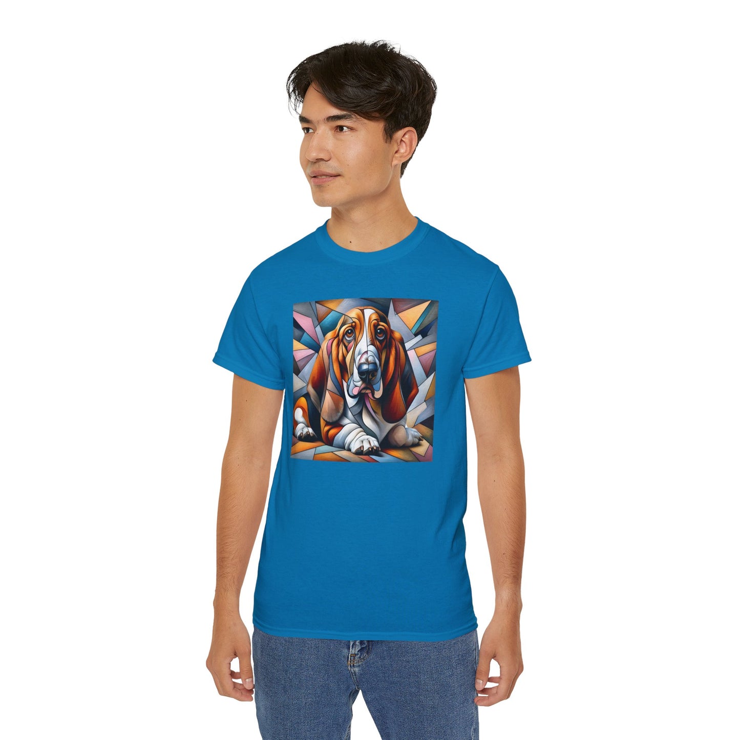 “Melancholy Muse – Petcasso Basset Hound Tee” - Perfect Gift for Dog Lovers